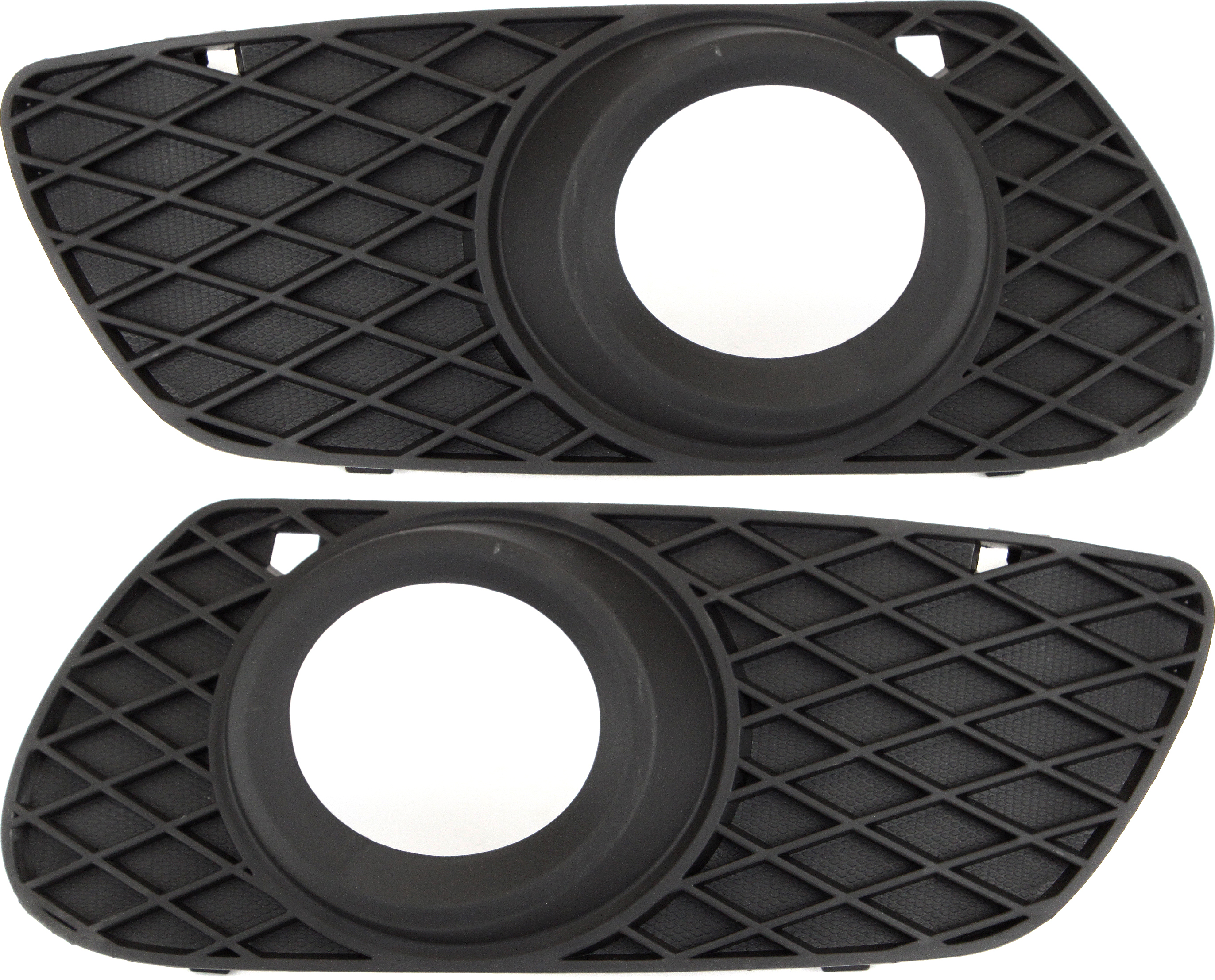 AM ML CLASS 06-07 FRONT FOG LAMP MOLDING RH AND LH Textured Black w o AMG Styling Package and Sport Package SKU SET REPM108613 Partslink MB1039119 MB1038119 OEM 1648851023-1648850923