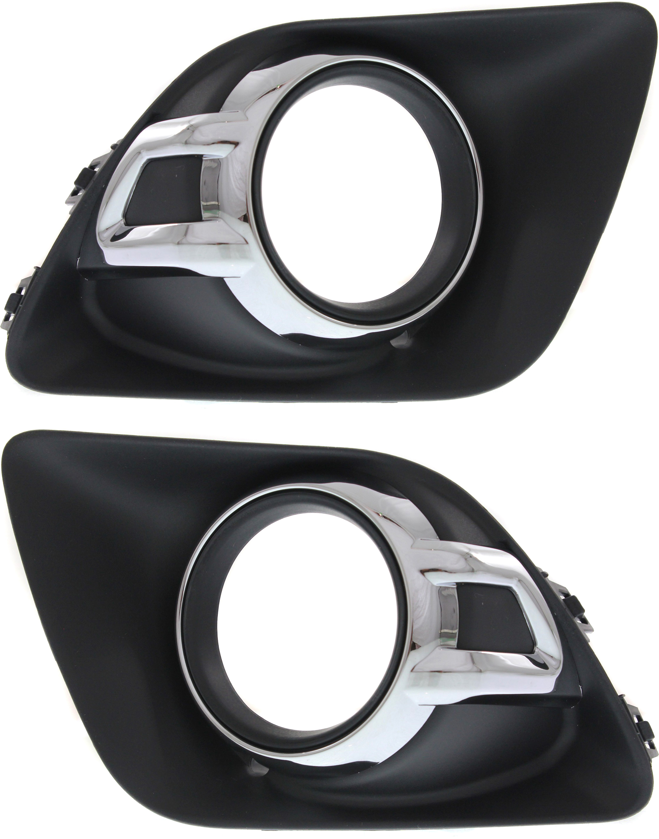 AM OUTLANDER SPORT RVR 11-12 FRONT FOG LAMP MOLDING RH AND LH Chrome Garnish SKU SET REPM108639 Partslink MI1039113 MI1038113 OEM 8321A386-8321A385