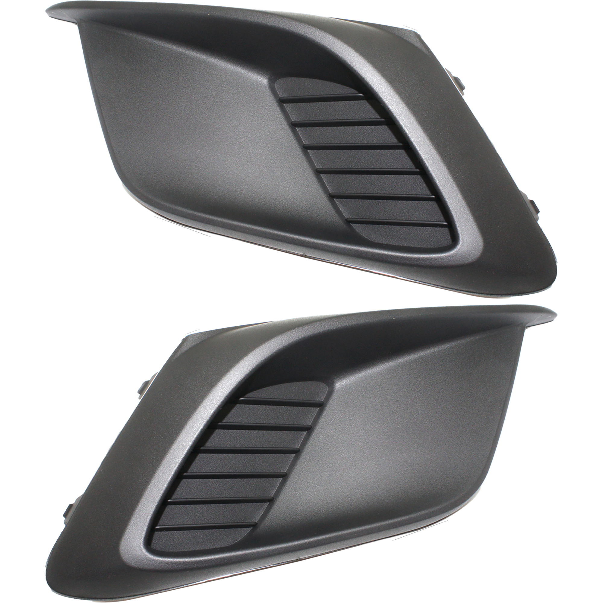 AM 3 SPORT MAZDA 3-14-16 FRONT FOG LAMP COVER RH AND LH Textured Black SKU SET REPM108645 Partslink MA1039122 MA1038122 OEM BHN150C11A BHN150C21A