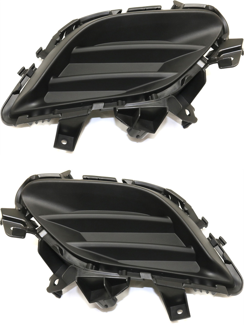 AM MAZDA 6-14-17 FRONT FOG LAMP COVER RH AND LH Textured Black w o fog light hole w o LED Lights SKU SET REPM108647 Partslink MA1039130 MA1038130 OEM GHP950C11A GHP950C21A