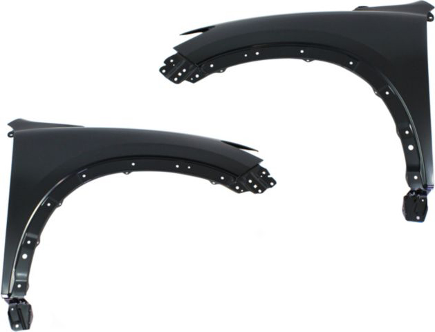 AM CX 5-13-16 FRONT FENDER RH AND LH Primed w o Side Lamp Hole CAPA SKU SET REPM220187Q Partslink MA1240170C MA1241170C OEM KD5352111A KD5352211A