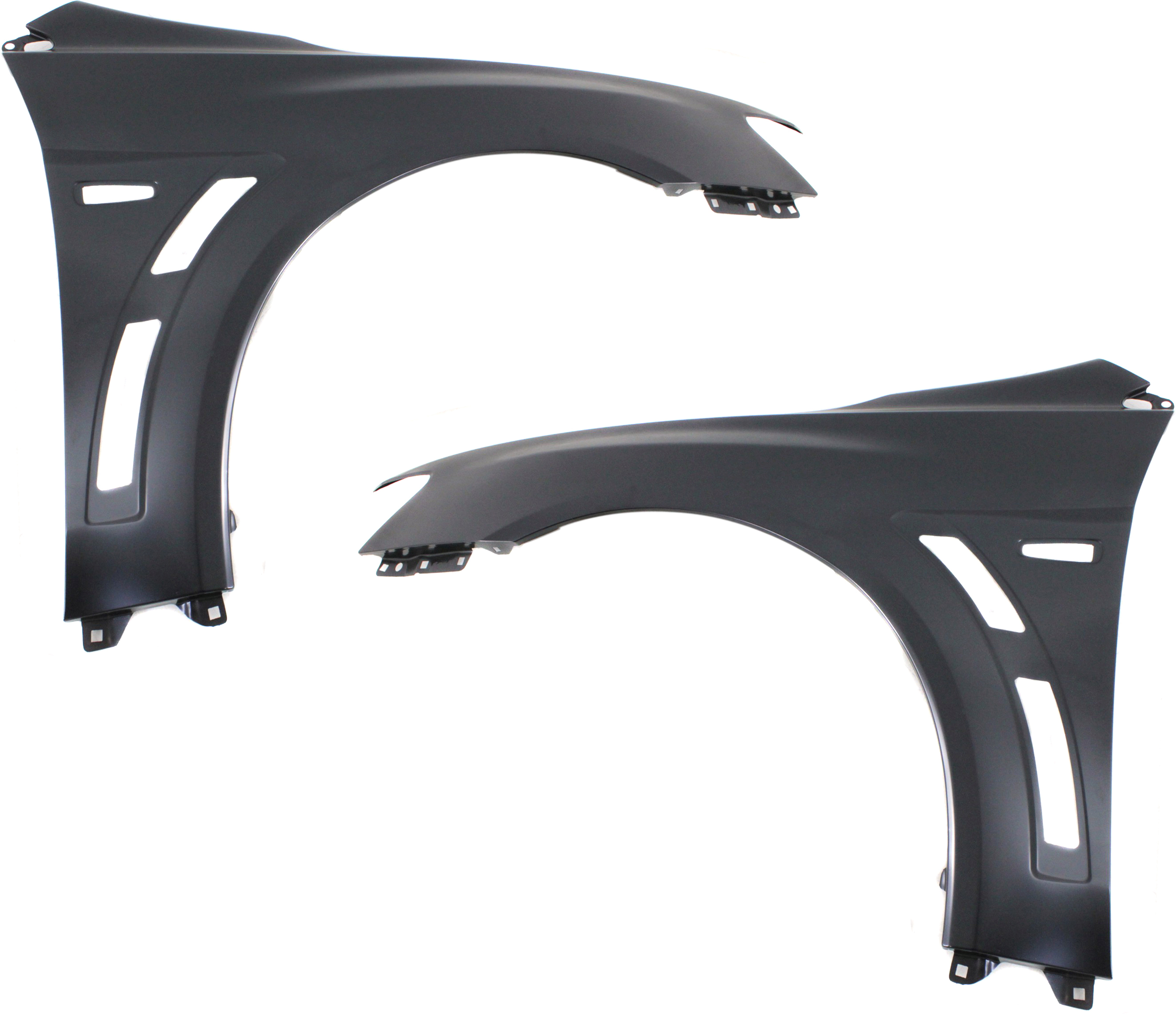 AM LANCER 08-15 FRONT FENDER RH AND LH Primed Evolution Model Steel SKU SET REPM220191 Partslink MI1241176 MI1240176 OEM 5220C878 PFM 5220C877 PFM