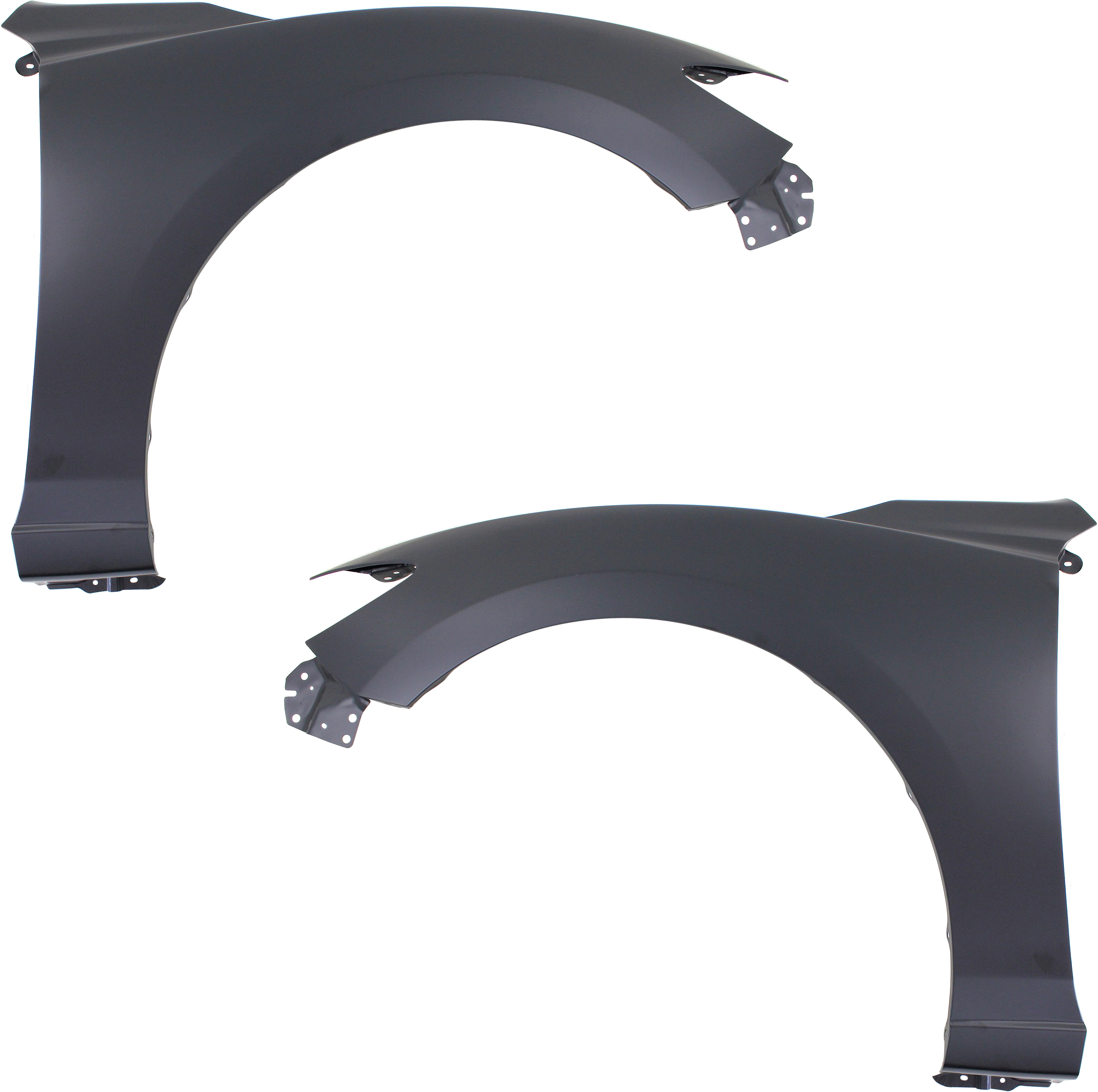 AM MAZDA 6-14-21 FRONT FENDER RH AND LH Primed Steel w o Side Light Hole SKU SET REPM220195 Partslink MA1241171 MA1240171 OEM GHP952111A GHP952211A