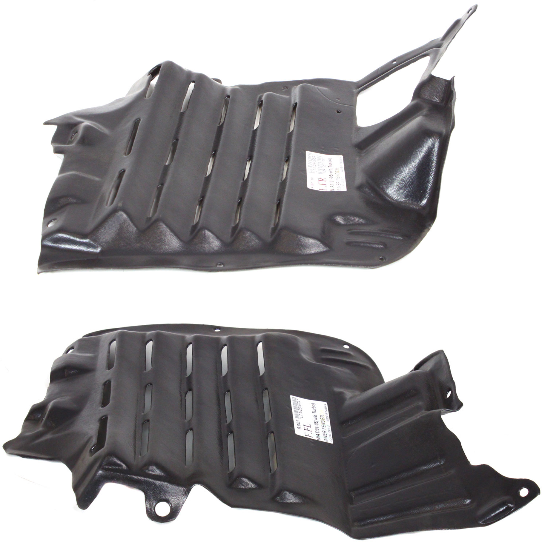 AM MIATA 01-05 FRONT FENDER LINER RH AND LH Front Section SKU SET REPM222105 Partslink MA1250109 MA1251109 OEM N06756132 N06756142