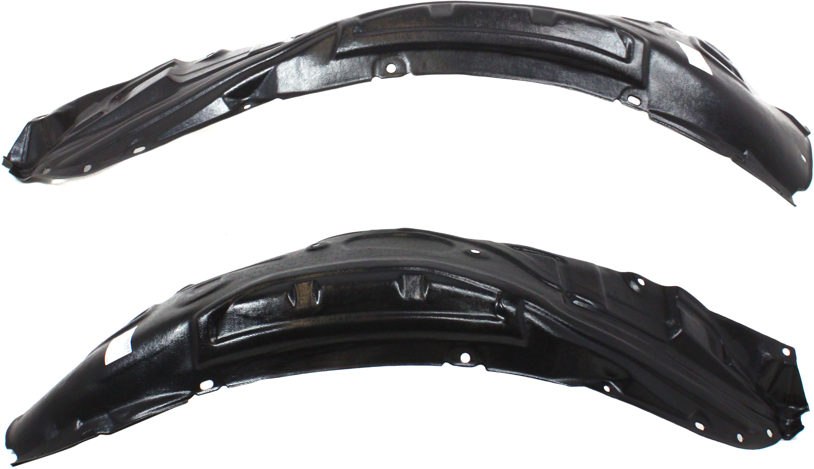 AM RX 8-09-11 FRONT FENDER LINER RH AND LH Rear Section SKU SET REPM222147 Partslink MA1249136 MA1248136 OEM F1895613ZC F1895614ZC