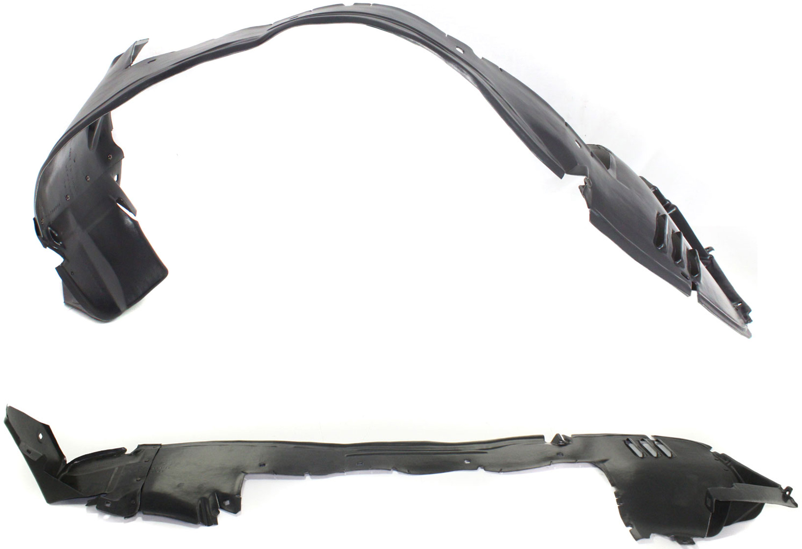 AM CLK CLASS 00-03 FRONT FENDER LINER RH AND LH Rear Section Convertible 208 Chassis SKU SET REPM222149 Partslink MB1248129 MB1249129 OEM 2086901130-2086901230