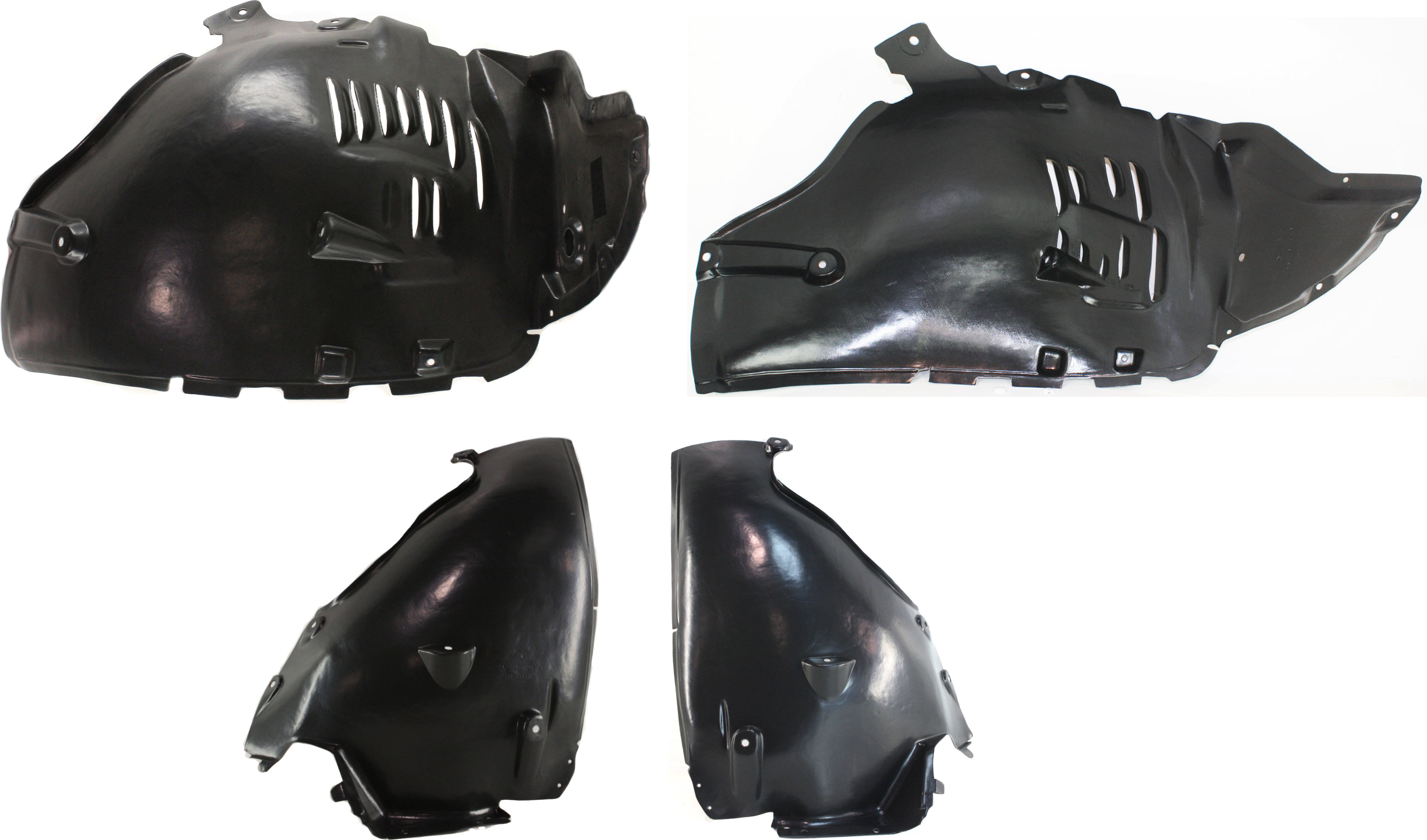 AM CLS CLASS 06-11 FRONT FENDER LINER RH AND LH Set of 4 Front and Rear Section SKU SET REPM222161-4 Partslink MB1249130 MB1248130 MB1249131 MB1248131 OEM 2196901030-2196900930-21969006