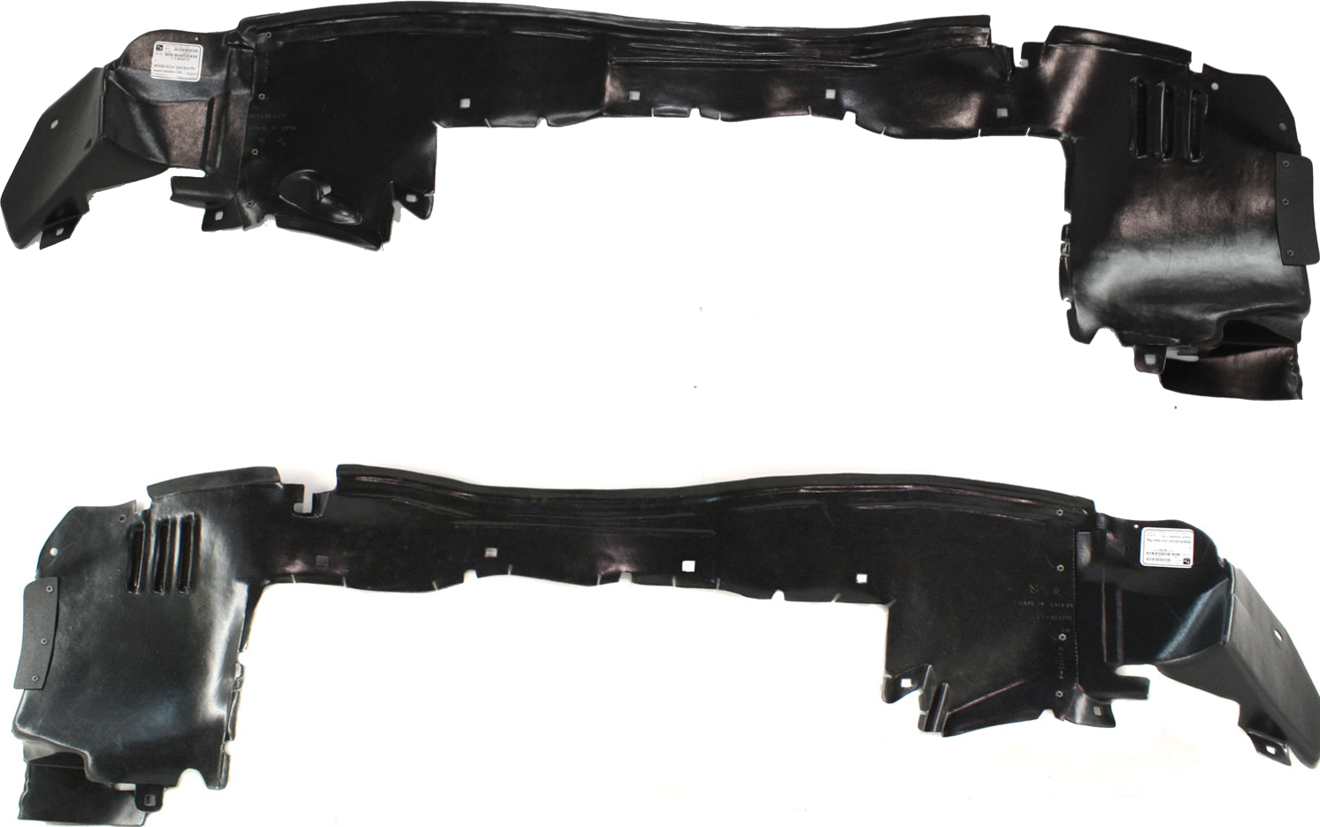 AM CLK CLASS 00-03 FRONT FENDER LINER RH AND LH Rear Section Convertible w o Sport Package 208 Chassis SKU SET REPM222181 Partslink MB1249141 MB1248141 OEM 2086901830-2086901730