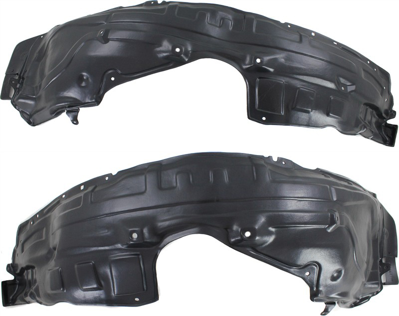 AM CX 9-10-15 FRONT FENDER LINER RH and LH w o Insulation Foam SKU SET REPM222351 Partslink MA1249144 MA1248144 OEM TE7356130A PFM TE7356140A PFM