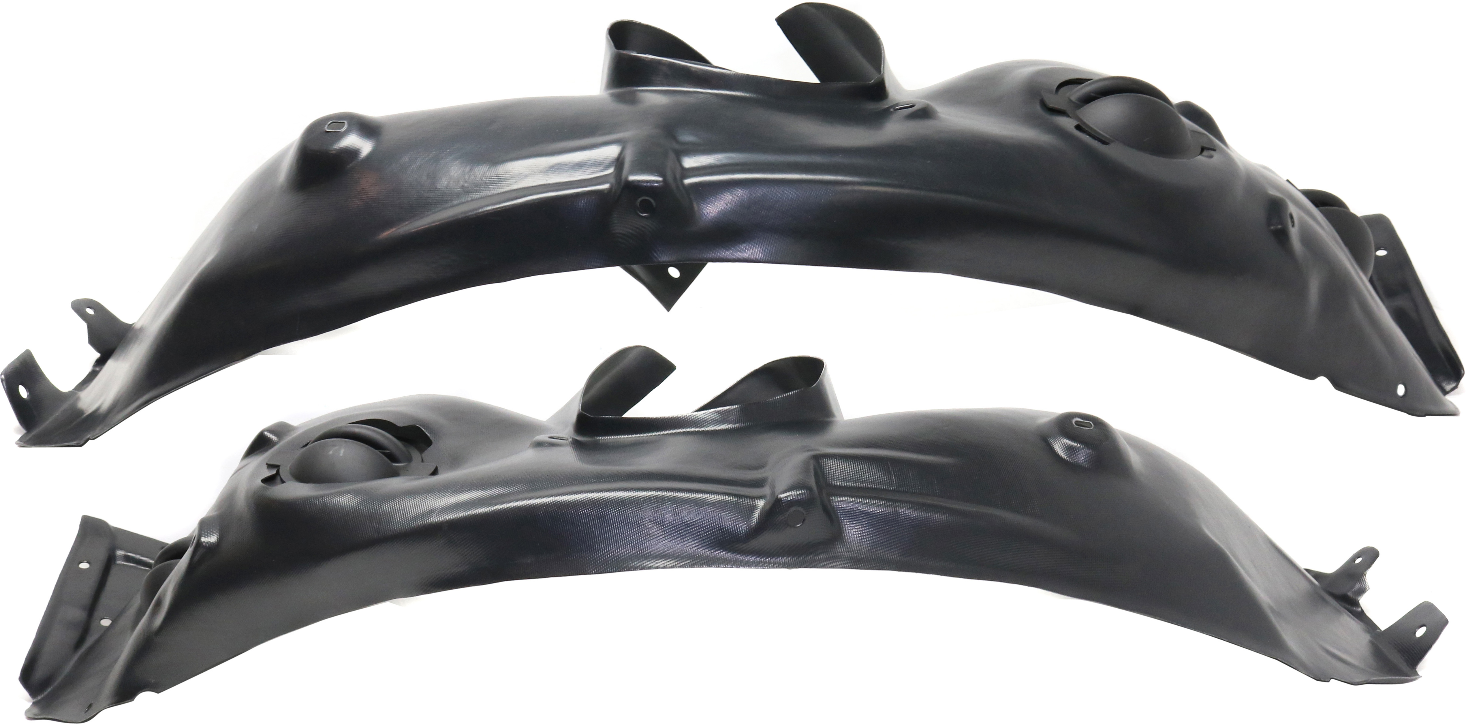 AM COOPER 09-15 FRONT FENDER LINER RH AND LH Cpe w JC Works Pkg Conv w Aero and JC Works Pkg Wgn 11-14 SKU SET REPM222373 Partslink MC1249103 MC1248103 OEM 51717266546-51717266545