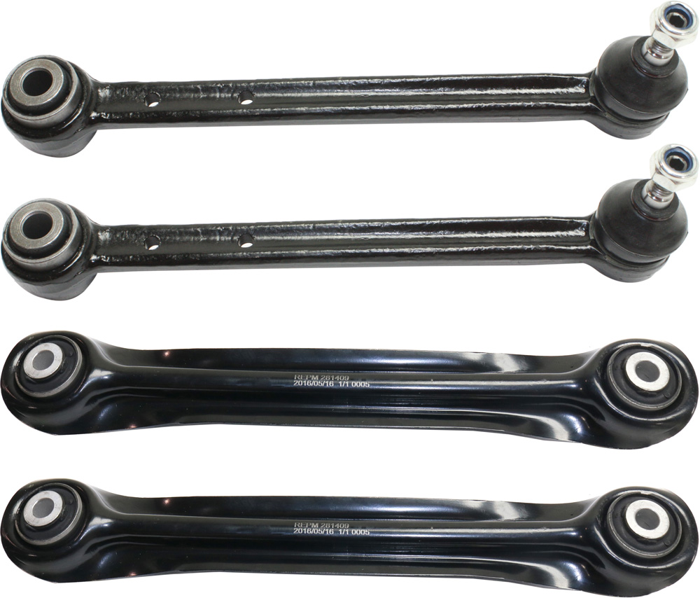 AM E CLASS 84-02 SLK CLASS 98-00 REAR CONTROL ARM RH AND LH Lower Frontward and Rearward Frontward w o Ball Joint Rearward w Ball Joint Set of 4 SKU SET REPM281409-4 OEM 2103502153-2103503806-12435001