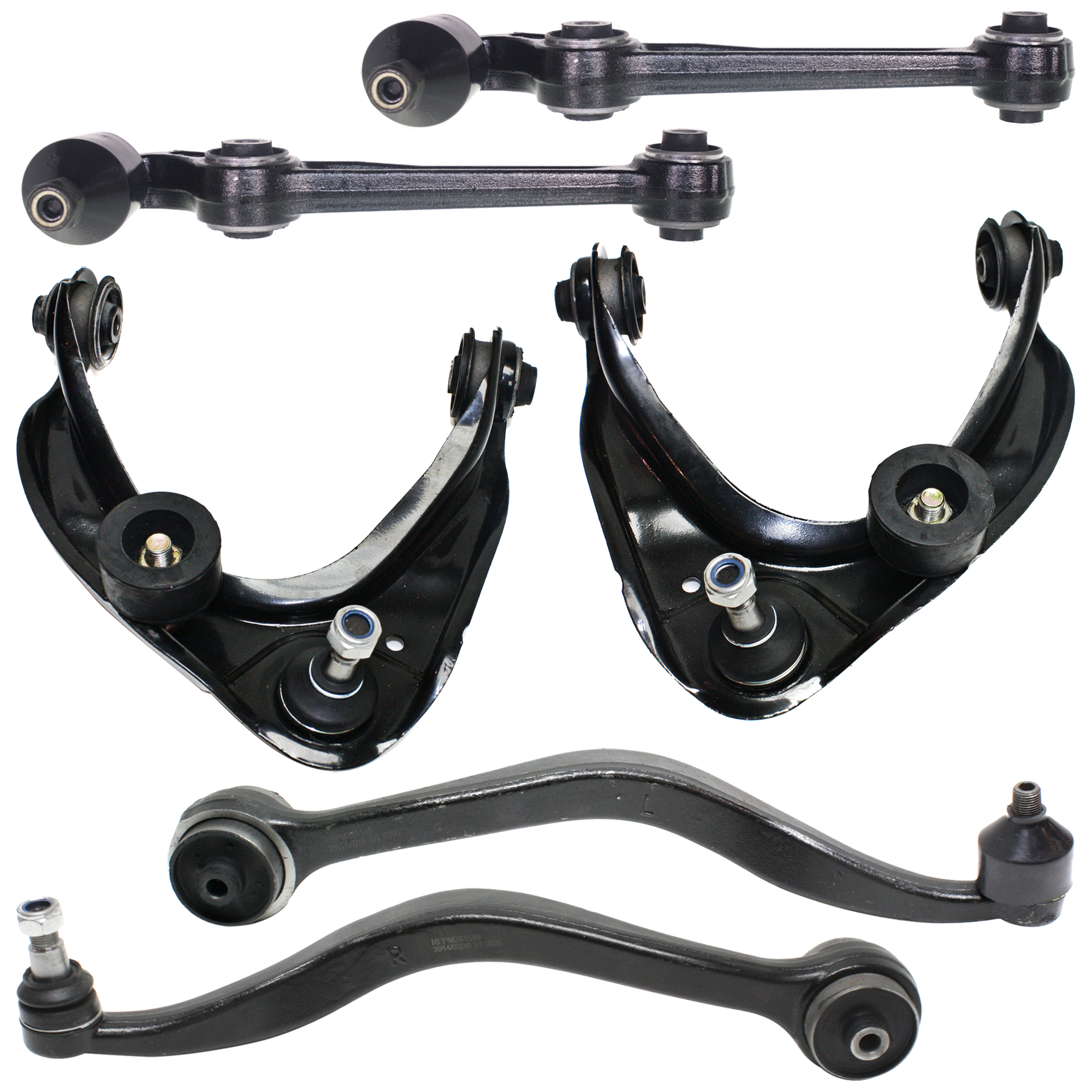 AM FUSION 06-07 MAZDA 6-06-08 FRONT CONTROL ARM RH AND LH Upper and Lower Frontward and Rearward Set of 6 SKU SET REPM281549 A OEM BE5Z3078B BE5Z3079A GR1A34J50