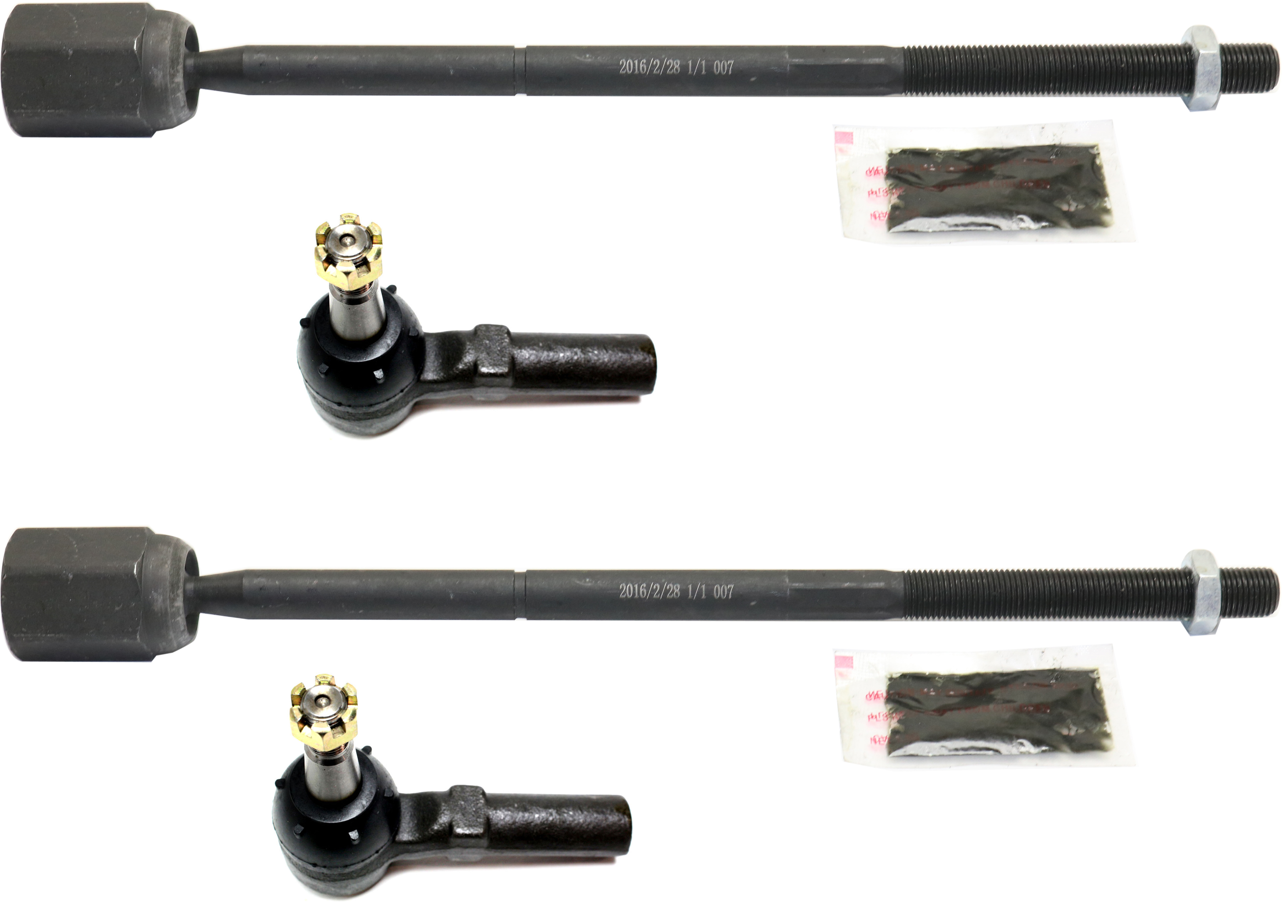 AM TAURUS 96-07 FRONT TIE ROD END RH AND LH Inner and Outer SKU SET REPM282103-4 OEM F6DZ3280AA F6DZ3A130A 3F1Z3A13