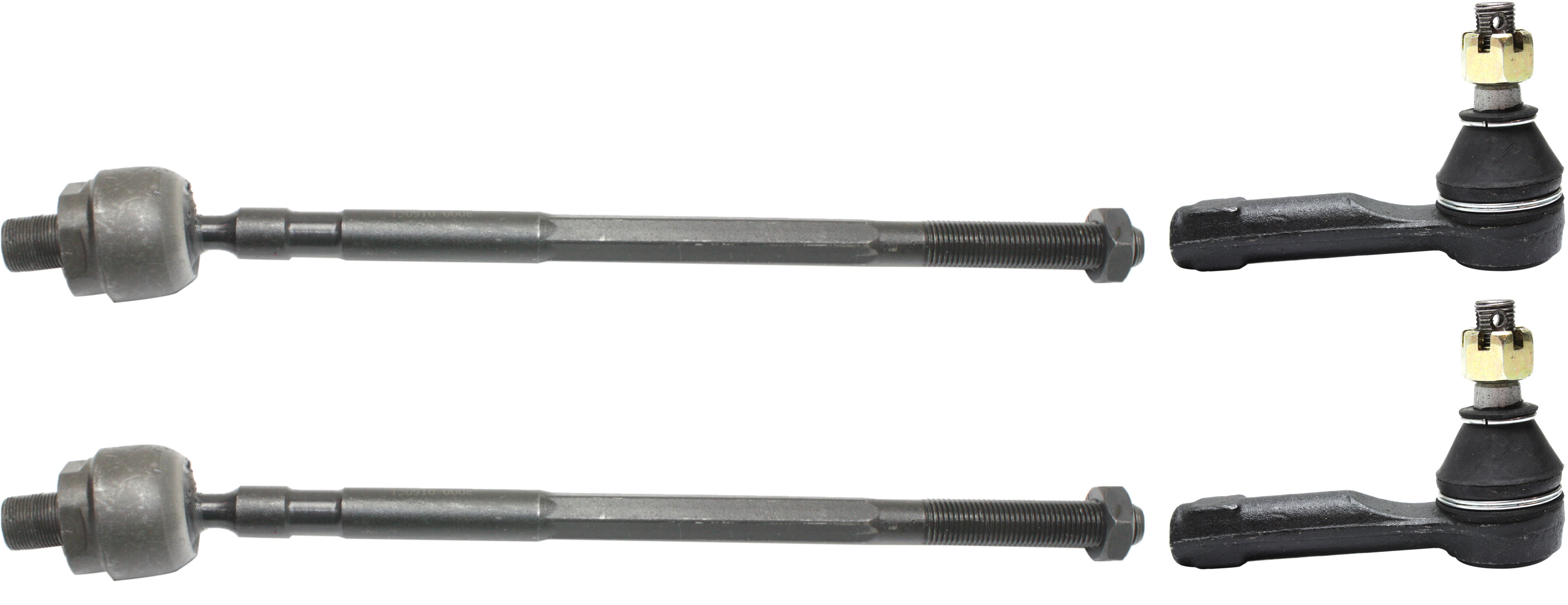 AM PROTEGE 99-03 FRONT TIE ROD RH AND LH Inner and Outer Set of 4 SKU SET REPM282107-4 OEM 101-438-626-930-684-000-000-000-000