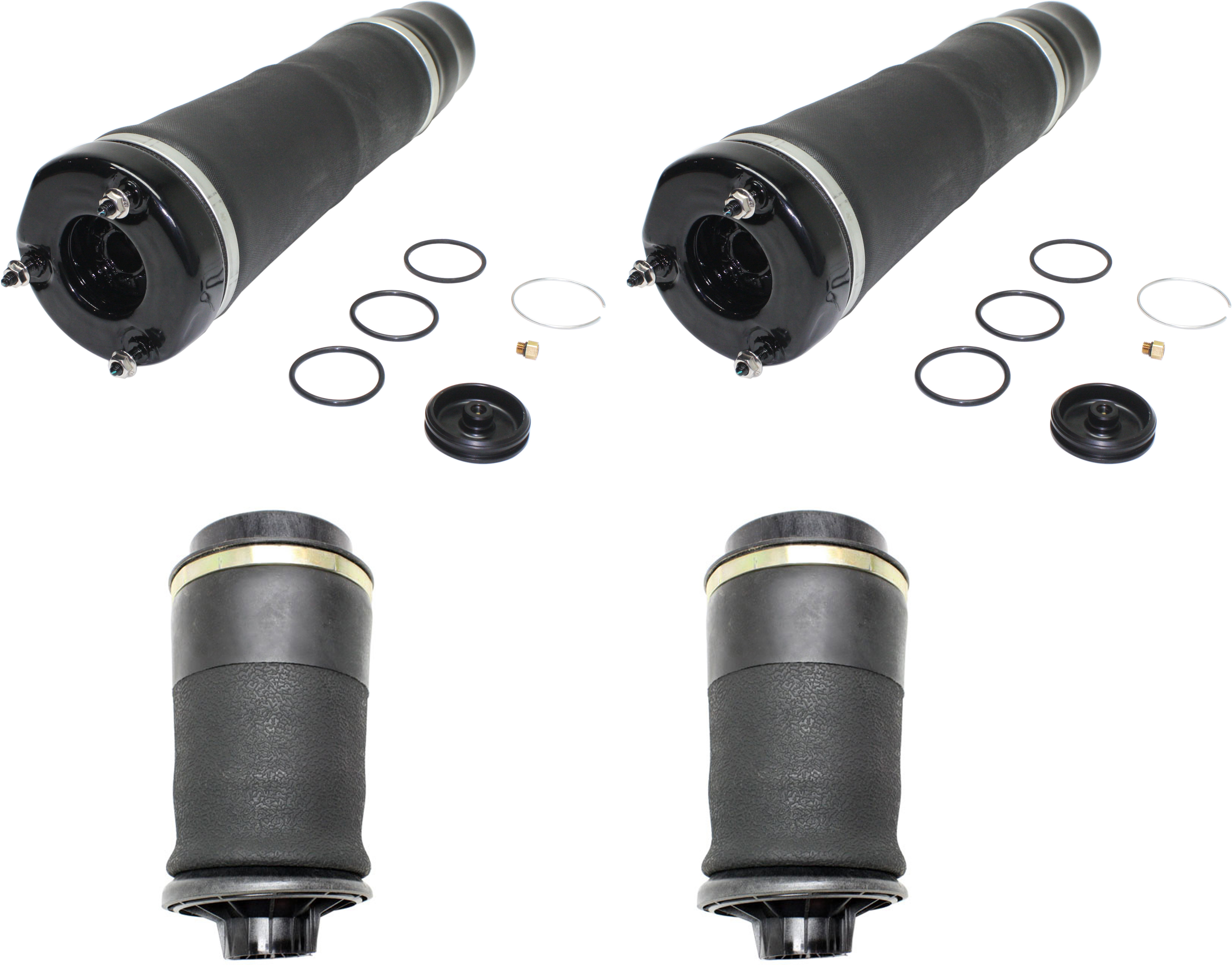 AM ML CLASS 05-11 GL CLASS 07-12 FRONT AND REAR AIR SPRING RH AND LH Set of 4 SKU SET REPM288014-4 OEM 1643200225-1643200425-16432006