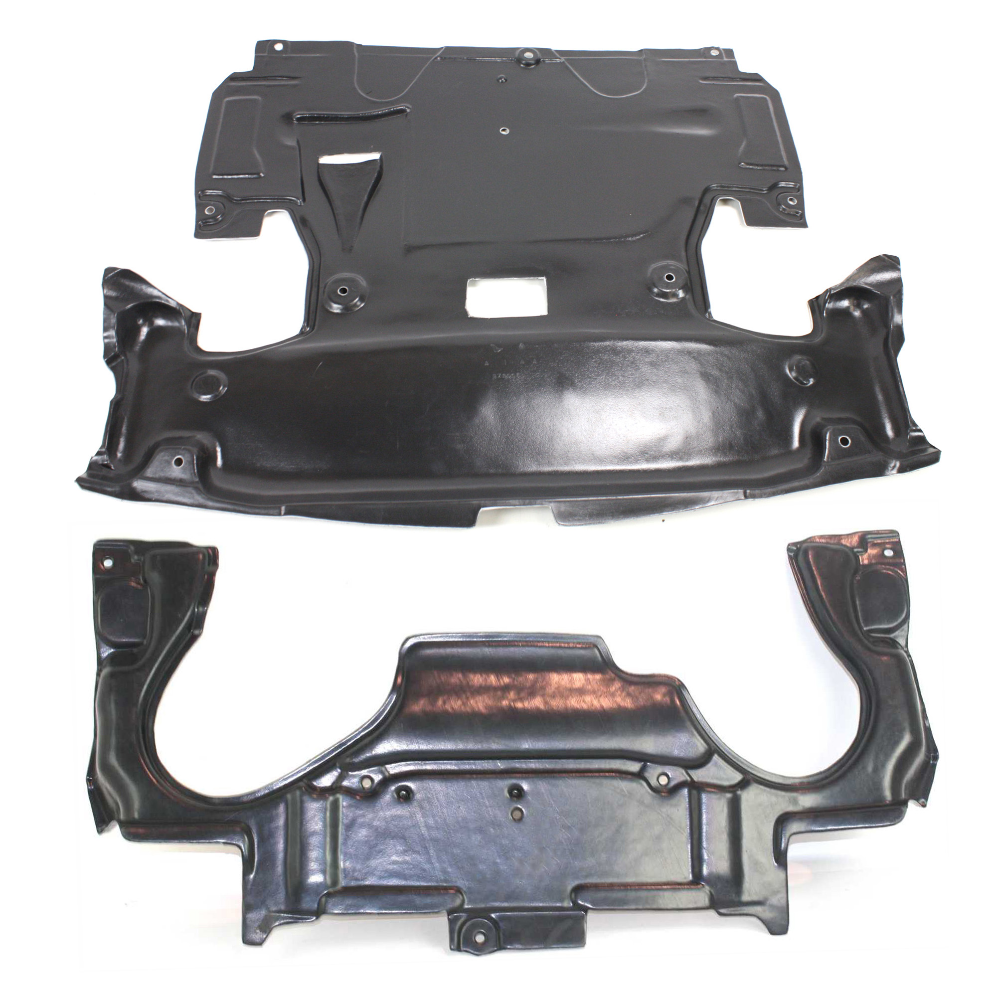 AM C CLASS 03-07 ENGINE SPLASH SHIELD Under Cover Front and Rear AWD 203 Chassis SKU SET REPM310121-2 Partslink MB1228123 MB1228124 OEM 2035243330-2035243930