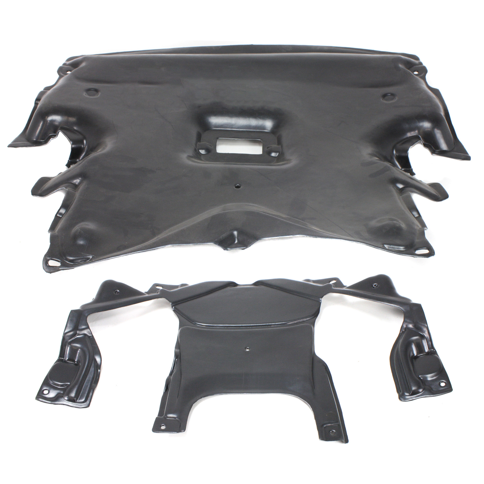 AM CLK55 AMG 03-06 C55 AMG 05-06 ENGINE SPLASH SHIELD Under Cover Front Center and Rear SKU SET REPM310123-2 Partslink MB1228112 MB1228122 OEM 2095241730-2095242830