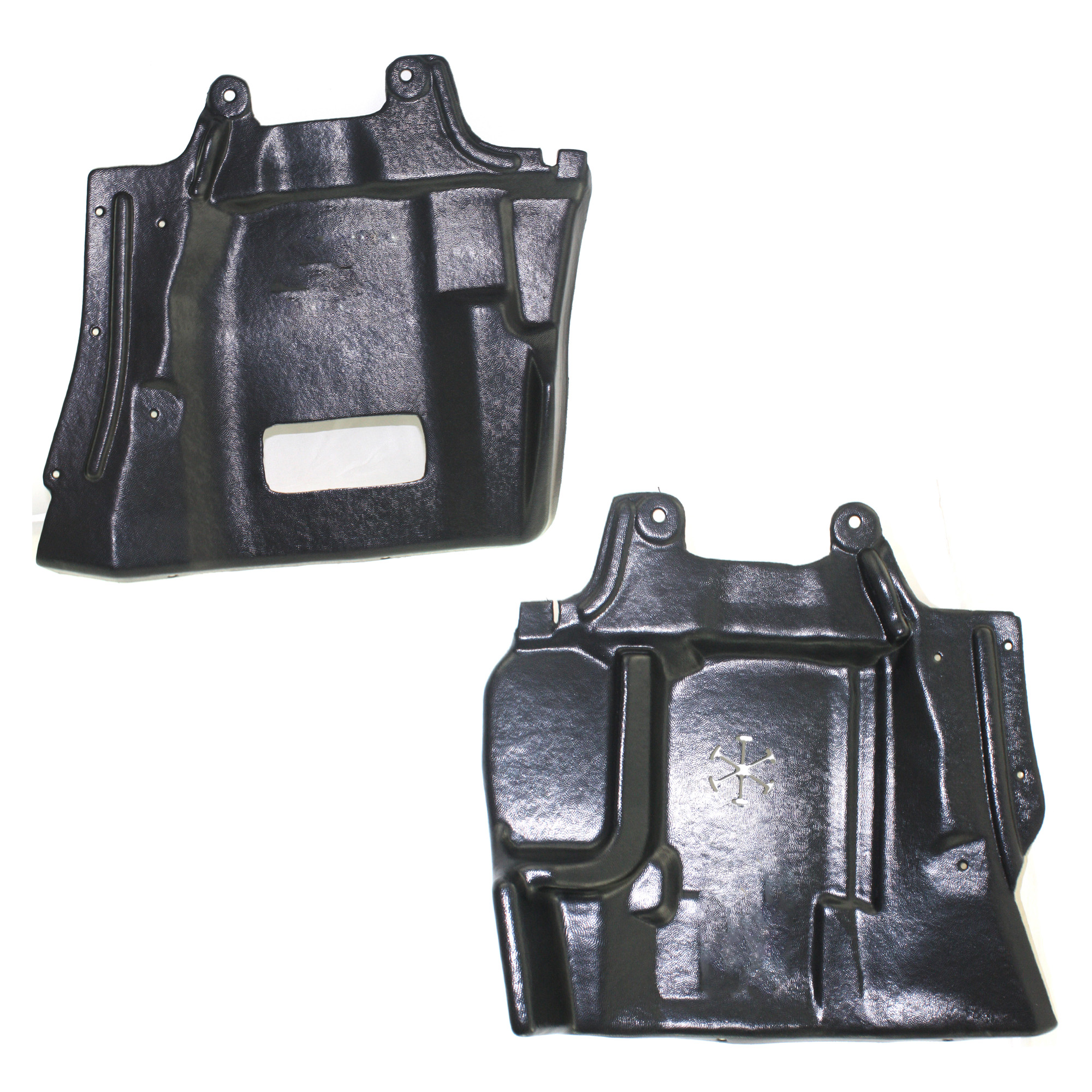 AM OUTLANDER 03-06 ENGINE SPLASH SHIELD RH AND LH Under Cover SKU SET REPM310145 Partslink MI1228123 MI1228124 OEM MR974866 MR974865
