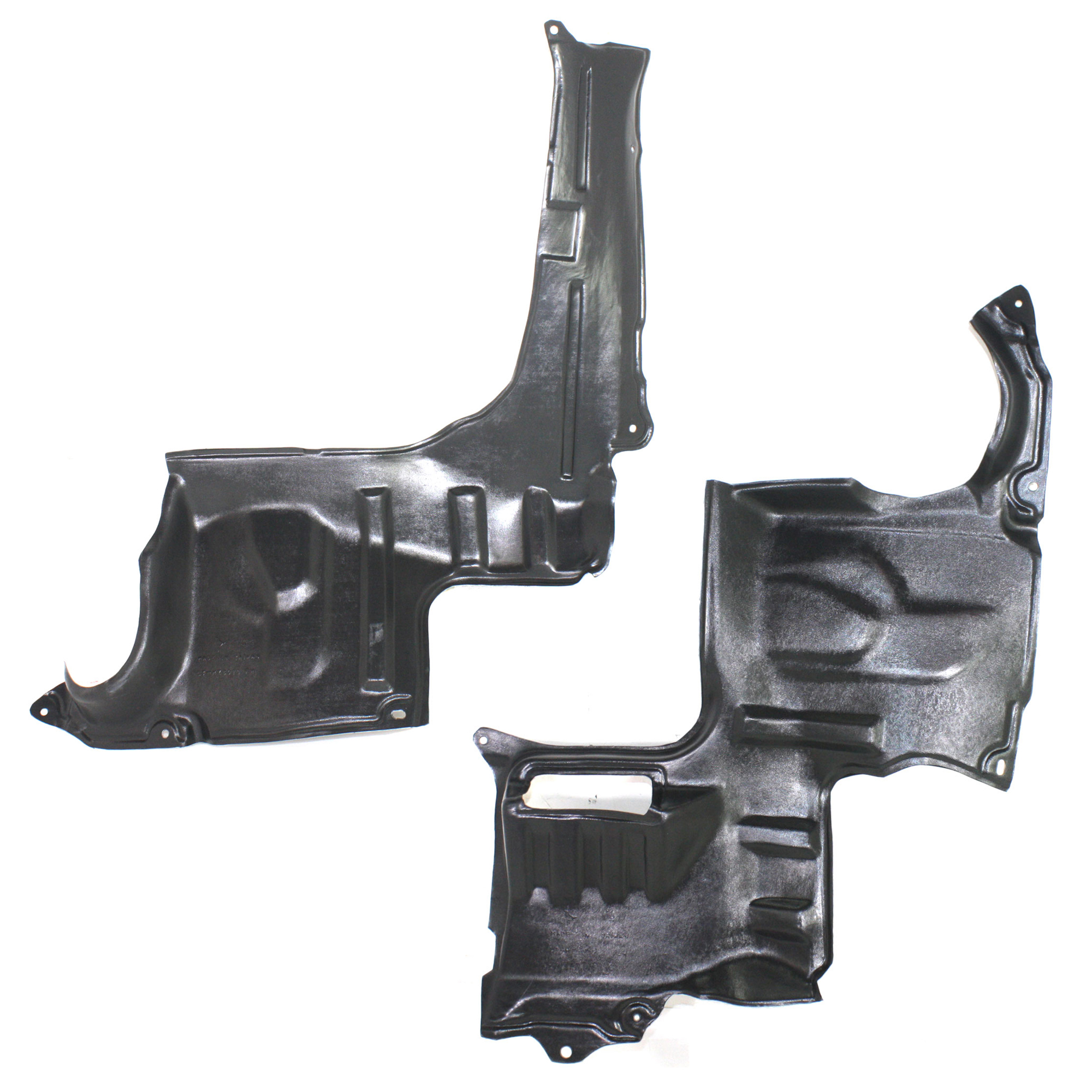 AM MPV 02-06 ENGINE SPLASH SHIELD RH AND LH Under Cover SKU SET REPM310165 Partslink MA1251108 MA1250108 OEM LD4756321 LD4756341