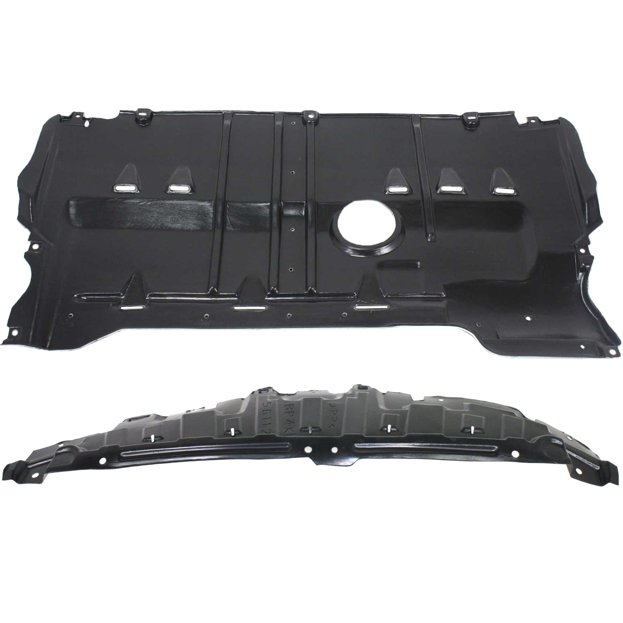 AM MAZDA 3-04-09 ENGINE SPLASH SHIELD Under Cover Front and Rear SKU SET REPM310173-2 Partslink MA1228103 MA1228100 OEM BP4K56111M BP4K56112