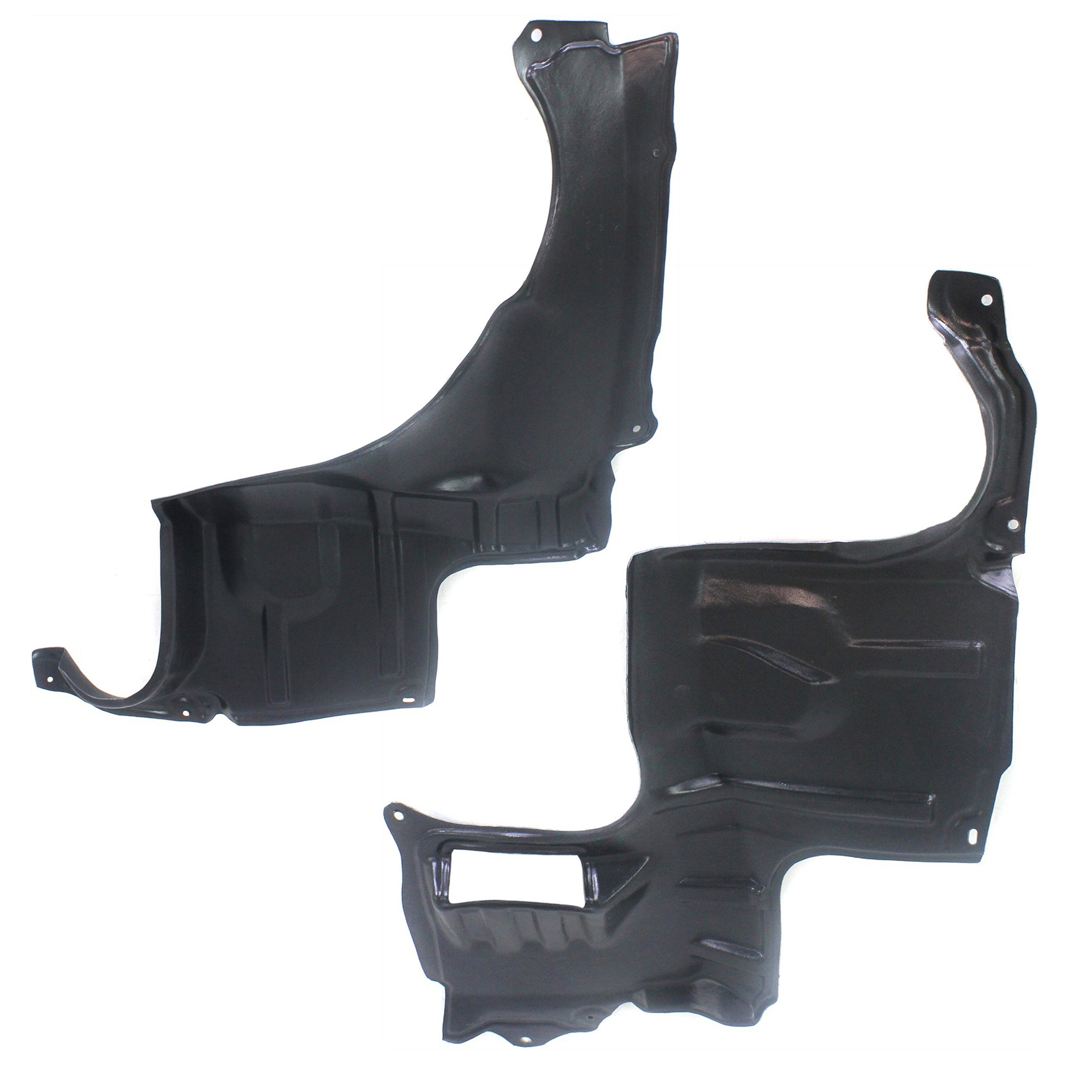 AM MPV 00-01 ENGINE SPLASH SHIELD RH AND LH Under Cover SKU SET REPM310189 Partslink MA1251107 MA1250107 OEM LC6256321A LC6256341B