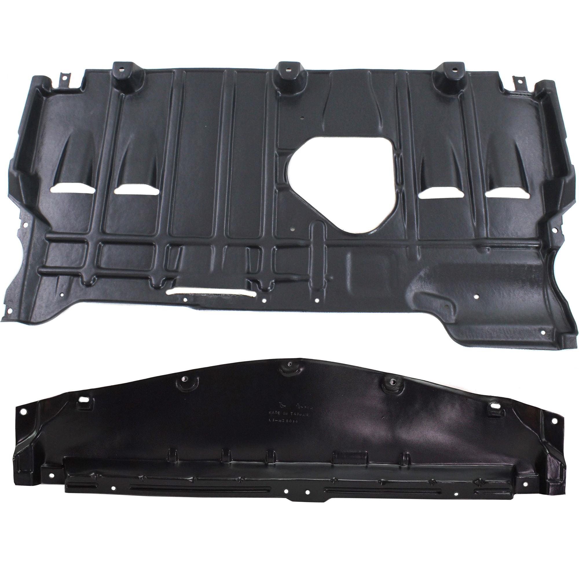 AM MAZDA 3-10-13 ENGINE SPLASH SHIELD Front and Rear Under Cover SKU SET REPM310195-2 Partslink MA1228112 MA1228113 OEM BBM456110C BBM456112E