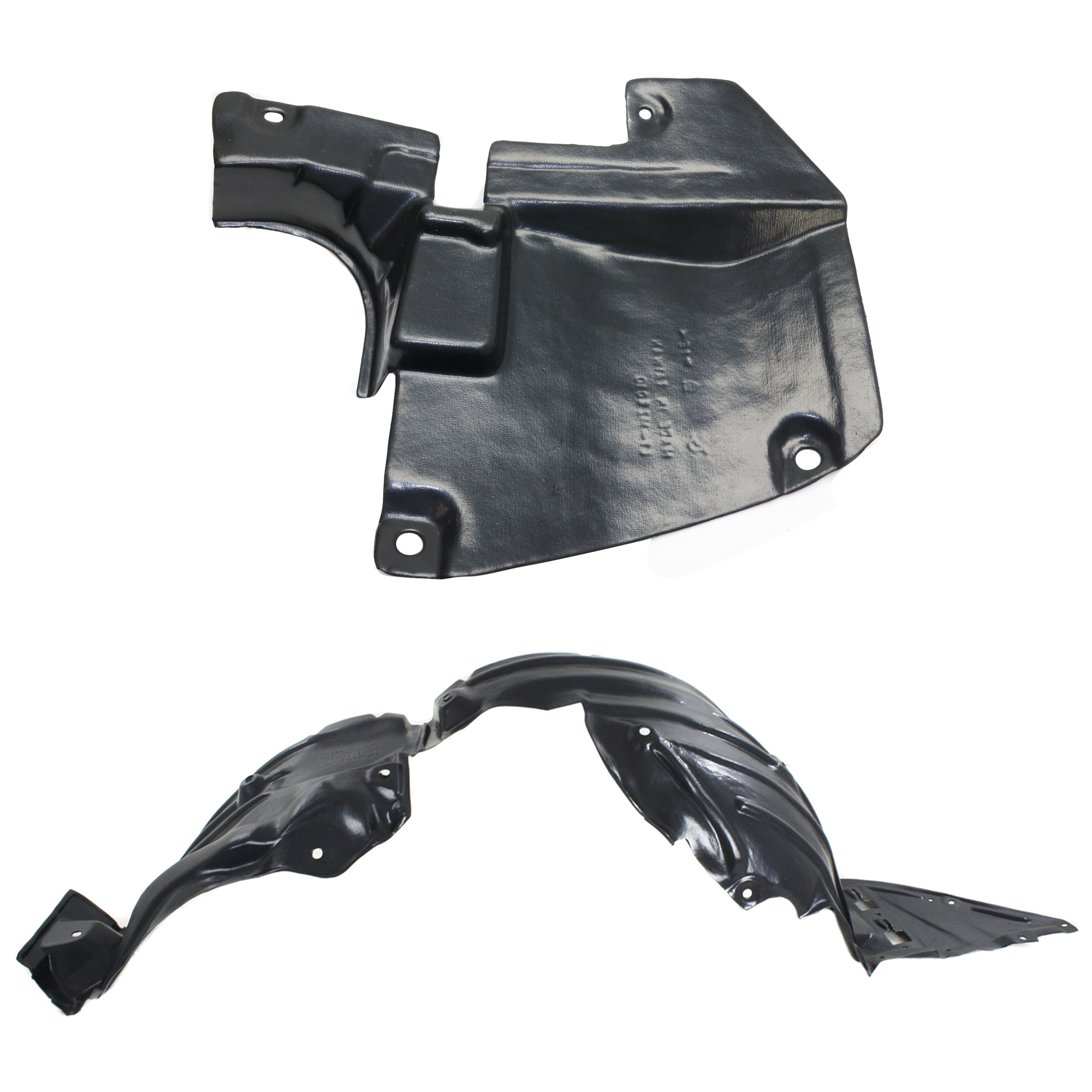 AM MAZDA 3-14-18 FRONT FENDER LINER RH AND LH Front or Rear Section Set of 2 Without Insulation Foam SKU SET REPM310311 A Partslink MA1248145 MA1251115 OEM B45A56140H KD5356341A