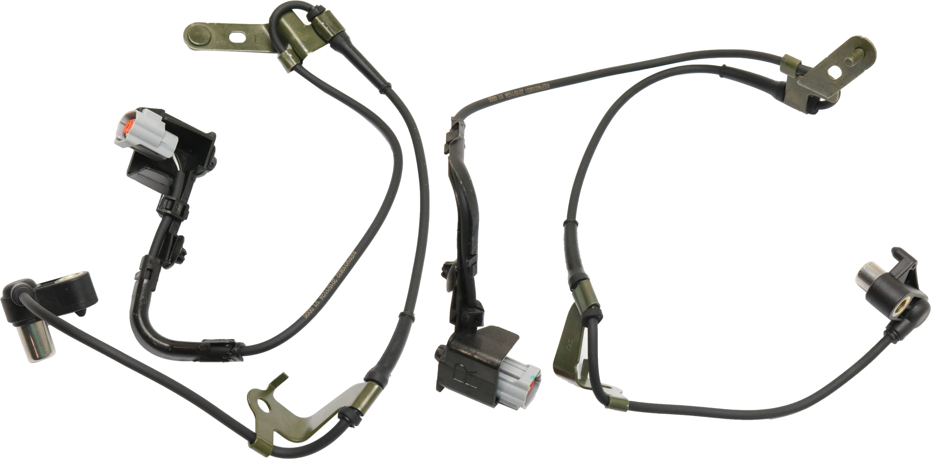 AM MAZDA 6-03-08 FRONT ABS SPEED SENSOR RH AND LH 2 Female Blade Terminals Wheel Mounted SKU SET REPM310831 OEM GJ6A4370XE GJ6A4373XE