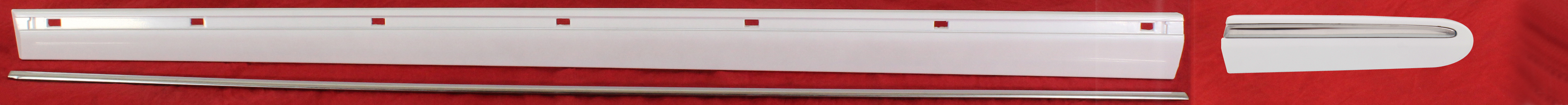 AM C CLASS 01-07 FRONT DOOR MOLDING RH AND LH Sedan w Avantgarde Elegance Pkg. Code 040-203 Chassis SKU SET REPM461737 Partslink MB1305113 MB1304113 OEM 20369050629999-20369049629999