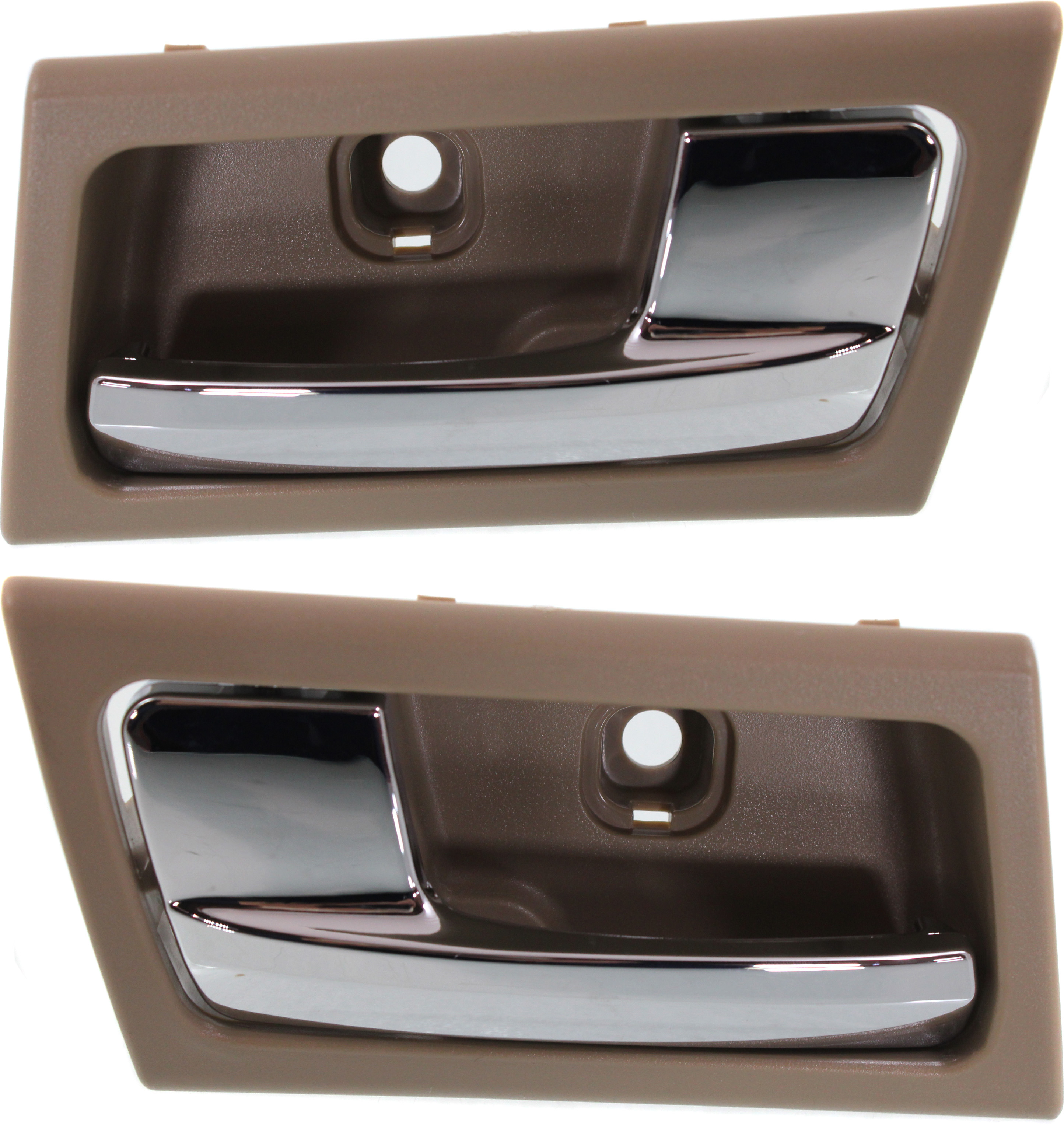 AM CROWN VICTORIA 04-09 FRONT INTERIOR DOOR HANDLE RH AND LH Chrome Lever + Brown Hsg. =REAR SKU SET REPM462163 OEM 5W3Z5421819AAA 5W3Z5421818AAA