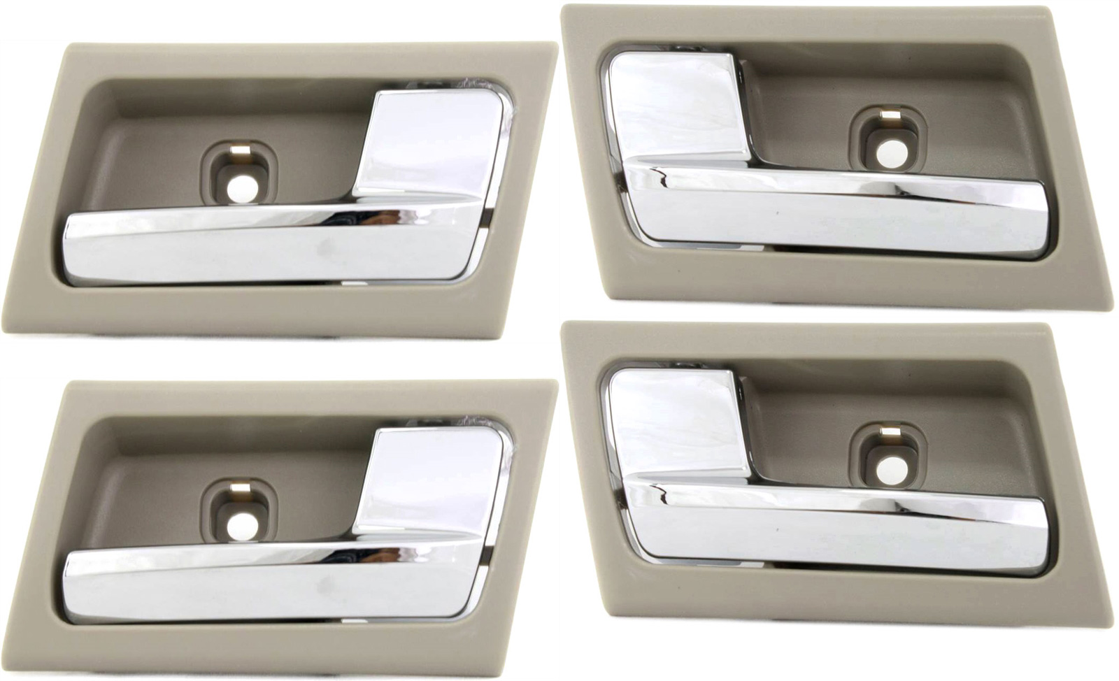 AM CROWN VICTORIA GRAND MARQUIS 03-11 FRONT AND REAR DOOR HANDLE RH AND LH Set of 4 Inside Chrome Lever + Stone Hsg. SKU SET REPM462167-4 OEM 5W3Z5421818AA 5W3Z5421819AA