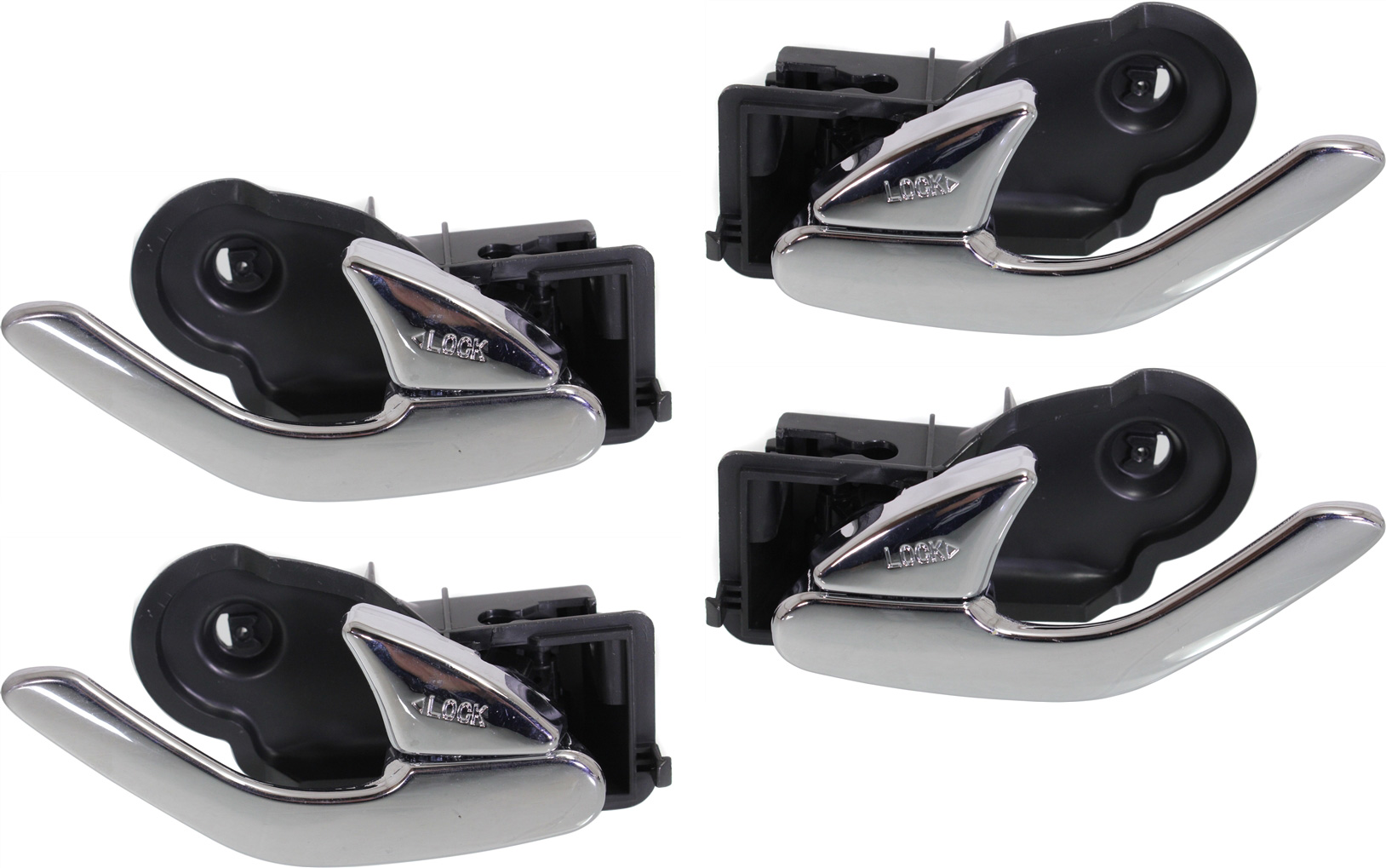 AM ESCAPE 01-07 MARINER 05-07 FRONT AND REAR DOOR HANDLE RH AND LH Set of 4 Inside Chrome SKU SET REPM462329-4 Partslink FO1353131 FO1352131 OEM YL8Z7822601BA YL8Z7822600BB YL