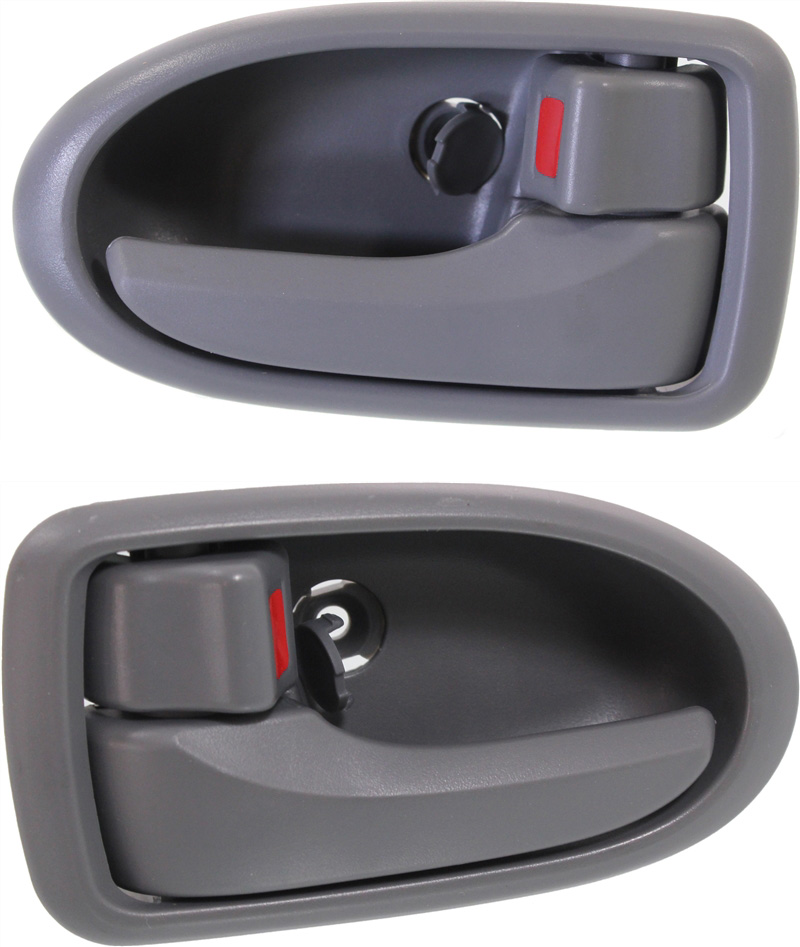 AM MPV 00-06 FRONT AND REAR DOOR HANDLE RH AND LH Set of 4 Inside w o Chrome Gray SKU SET REPM462349-4 Partslink MA1353105 MA1353107 MA1352105 MA1352107 OEM LC6358330C05 LC6358330C72 LC63