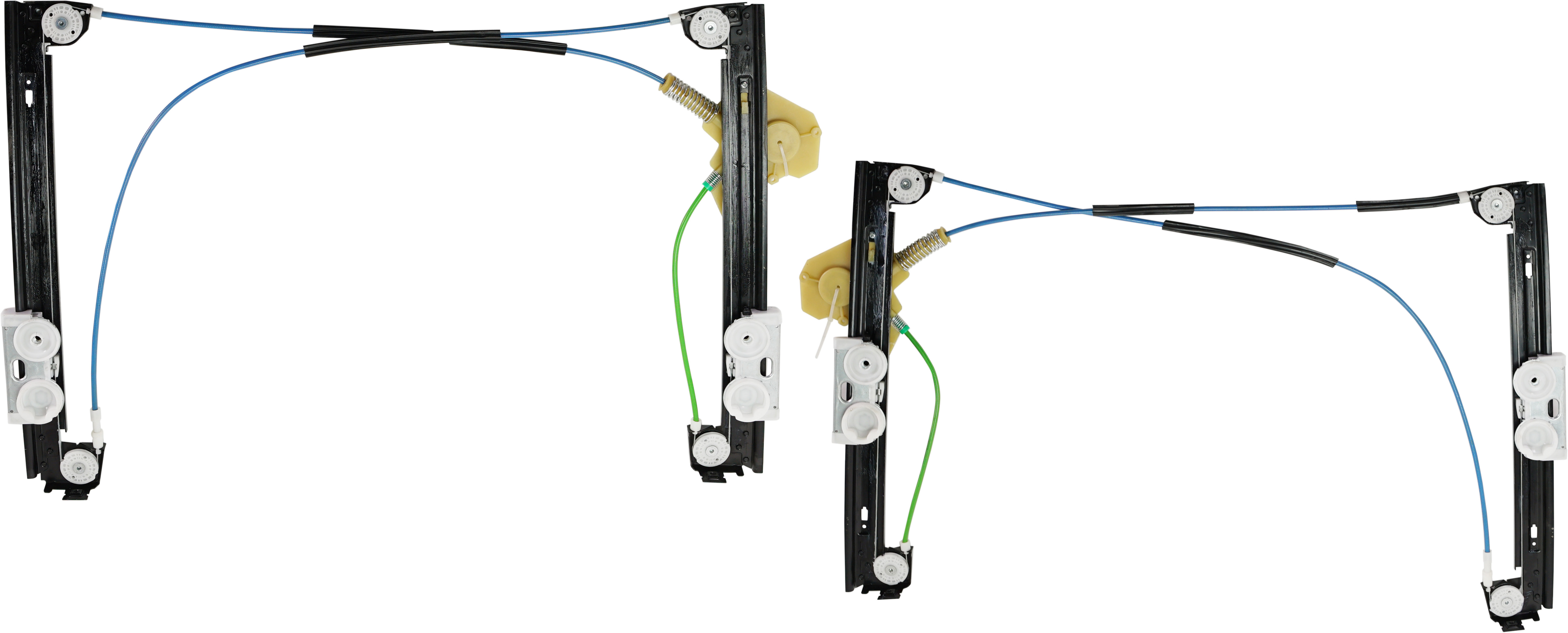 AM COOPER 02-04 FRONT WINDOW REGULATOR RH AND LH w o Motor Power Hatchback SKU SET REPM462909 Partslink MC1351100 MC1350100 OEM 51337039452-51337039451