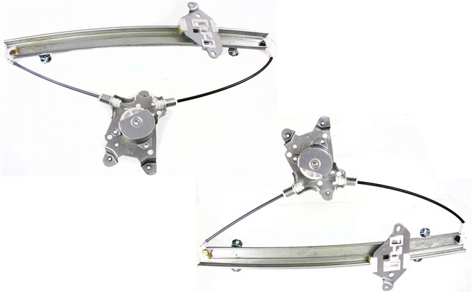 AM LANCER 02-07 FRONT WINDOW REGULATOR RH AND LH Power w o Motor ES LS OZ Rally Models SKU SET REPM462911 Partslink MI1351104 MI1350104 OEM MR991326 MR991325