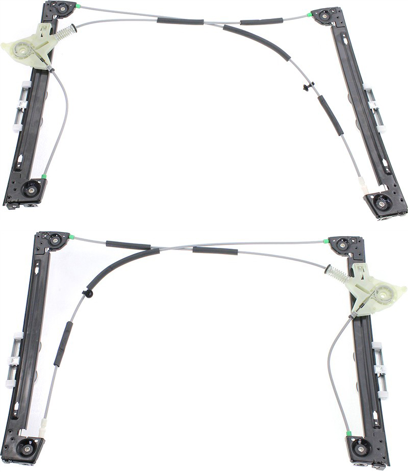 AM COOPER 05-08 FRONT WINDOW REGULATOR RH AND LH Without Motor Power SKU SET REPM462981 Partslink MC1351101 MC1350101 OEM 51337162164-51337162163