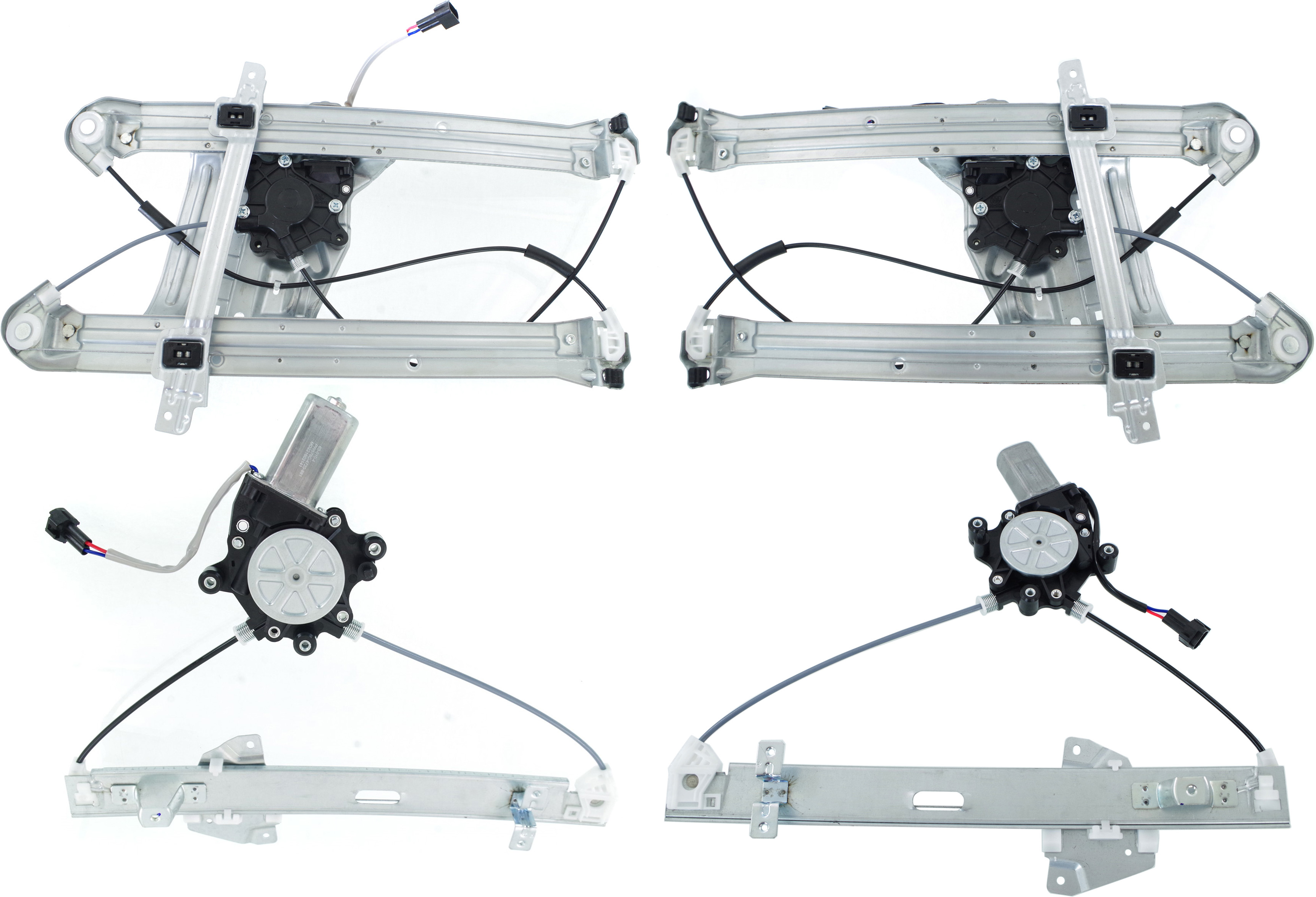 AM ENDEAVOR 04-11 FRONT AND REAR WINDOW REGULATOR RH AND LH Power w Motor SKU SET REPM462983-4 OEM MR565452 MR565451 MR565454 MR5