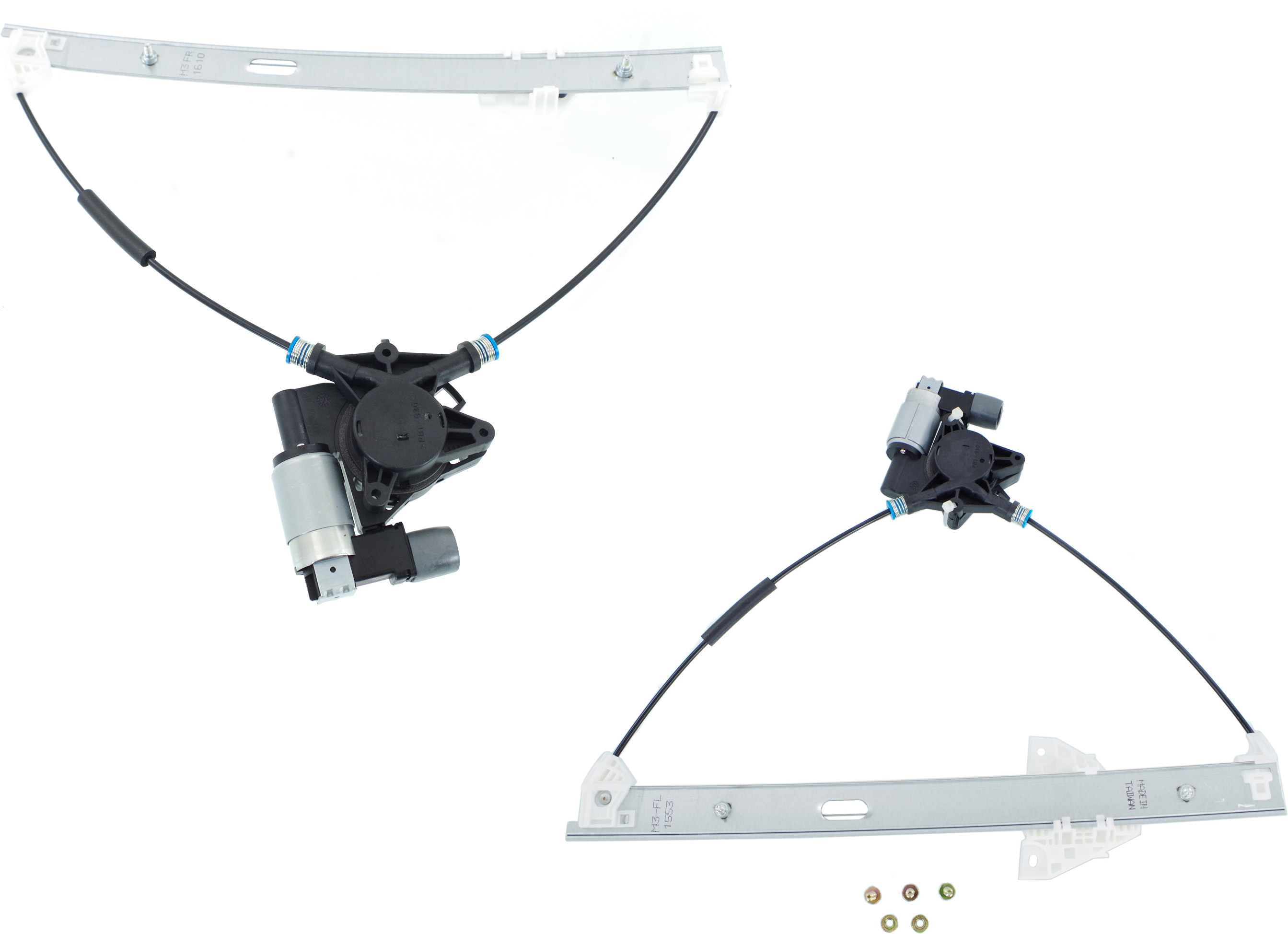 AM MAZDA 3-04-09 FRONT WINDOW REGULATOR RH and LH Power w Motor w Anti Pinch Hatcback Sedan SKU SET REPM462987 Partslink MA1351110 MA1357102 MA1350110 OEM BP4K58590A PFM GJ6A5858XC BP4K