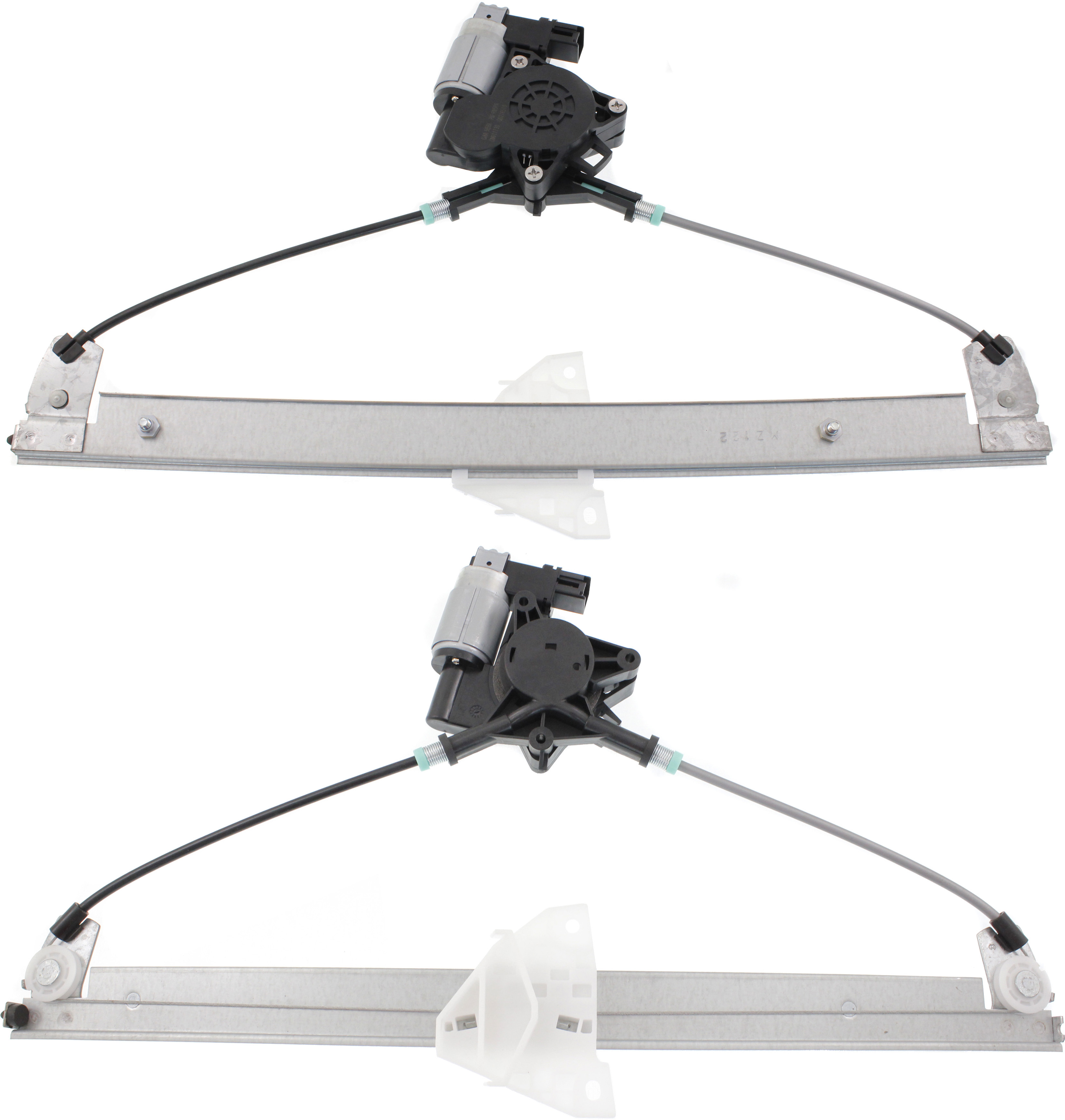 AM CX 7-07-12 FRONT WINDOW REGULATOR RH AND LH Power w Motor SKU SET REPM463107 Partslink MA1351130 MA1357101 MA1350130 MA1356101 OEM EG2158590B PFM G22C5858XF EG21