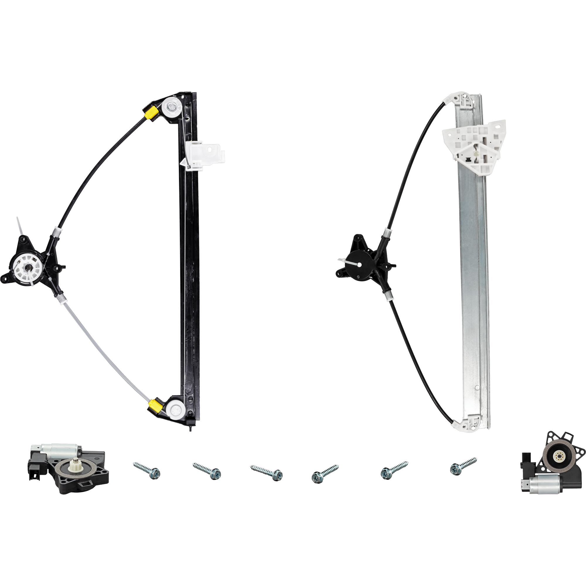 AM CX 7-07-12 FRONT AND REAR WINDOW REGULATOR LH Power w Motor SKU SET REPM463108 Partslink MA1350130 MA1356101 MA1550121 MA1357102 OEM EG2159590B PFM GJ6A5958XF EG21