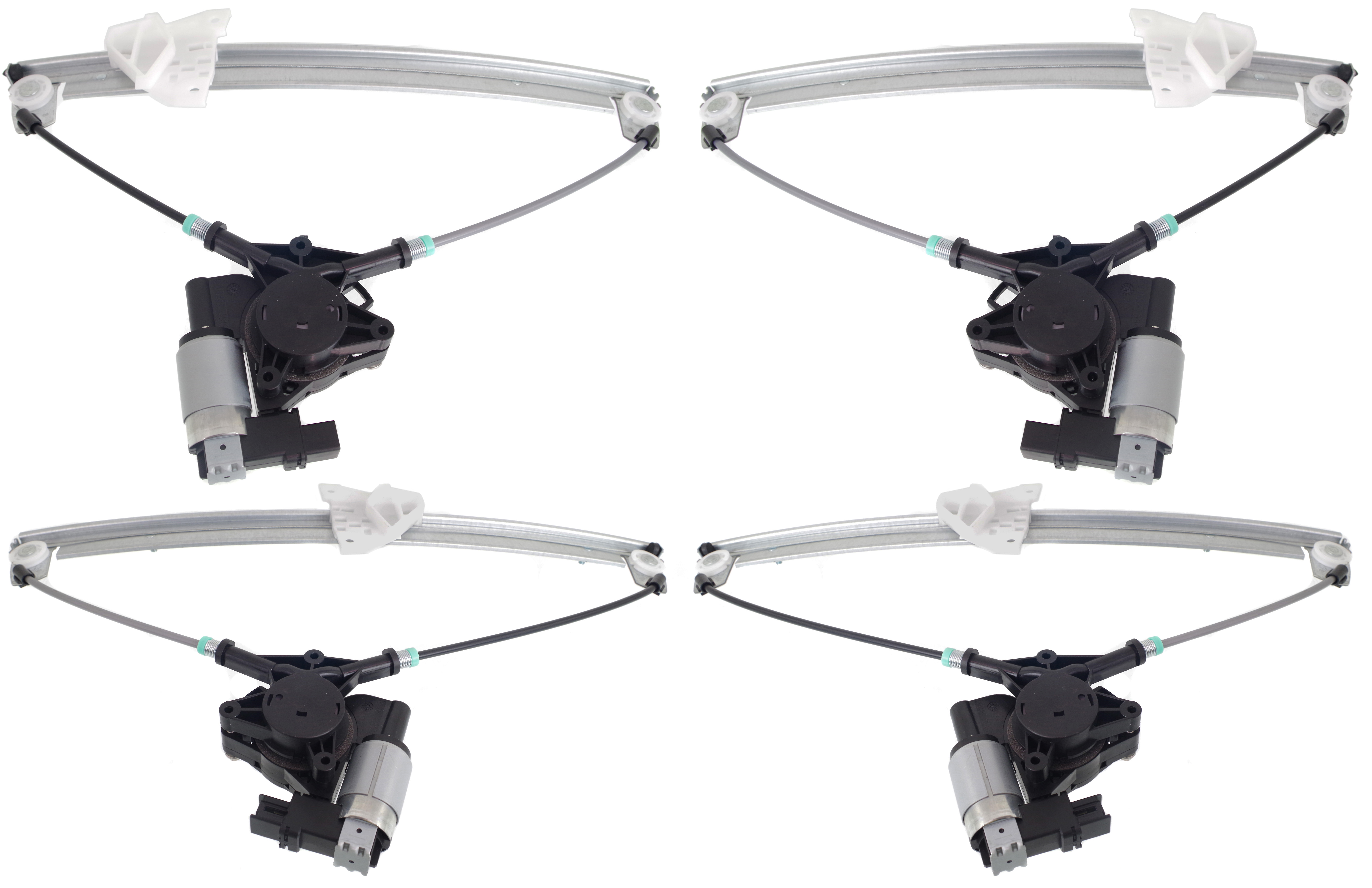 AM CX 9-07-15 FRONT AND REAR WINDOW REGULATOR RH AND LH Power w Motor SKU SET REPM463109-4 Partslink MA1350132 MA1351132 MA1550120 MA1356102 MA1551120 MA1357102 OEM TD1158590A PFM G22C5858XF TD11