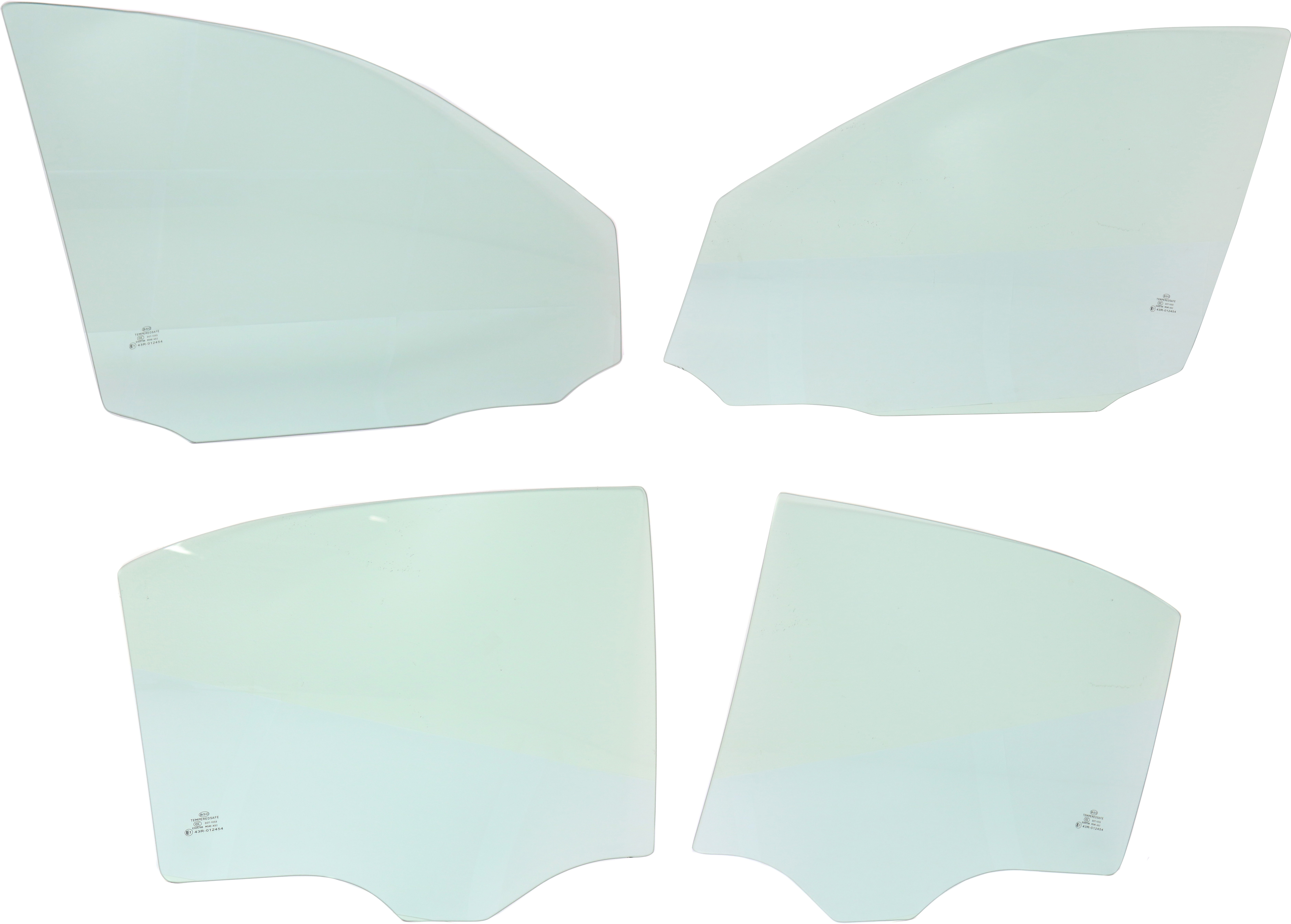 AM MERCEDS BENZ C CLASS 08-11 DOOR GLASS Front and Rear RH and LH Green Tint Set of 4 Sedan SKU SET REPM480111-4 OEM 2047250800 FD23569GTNN 2047250