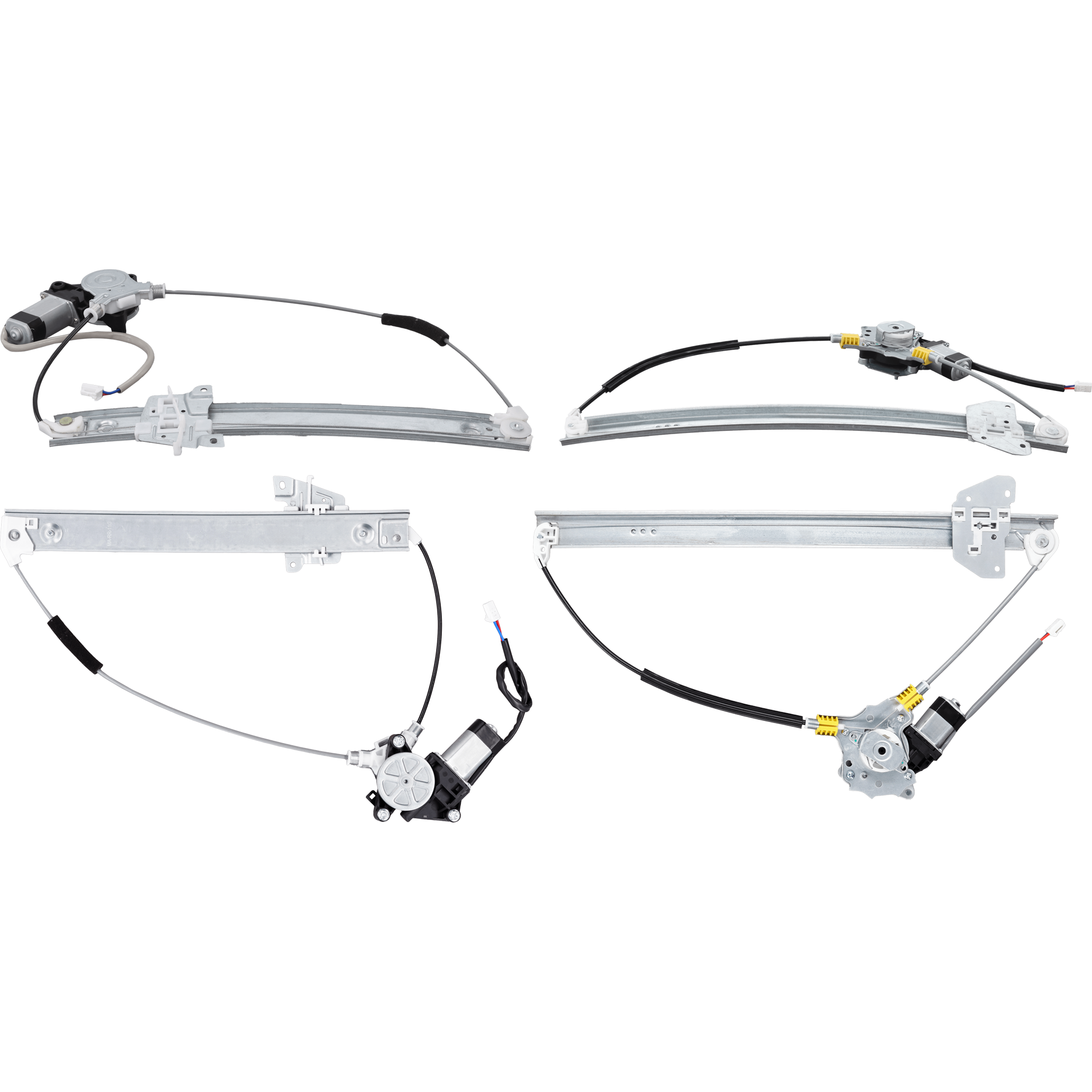 AM MPV 00-06 FRONT AND REAR WINDOW REGULATOR RH AND LH Power w Motor SKU SET REPM491737-4 Partslink MA1350107 MA1351107 MA1550113 MA1551113 OEM LC6258590D LC6259590D LC627259
