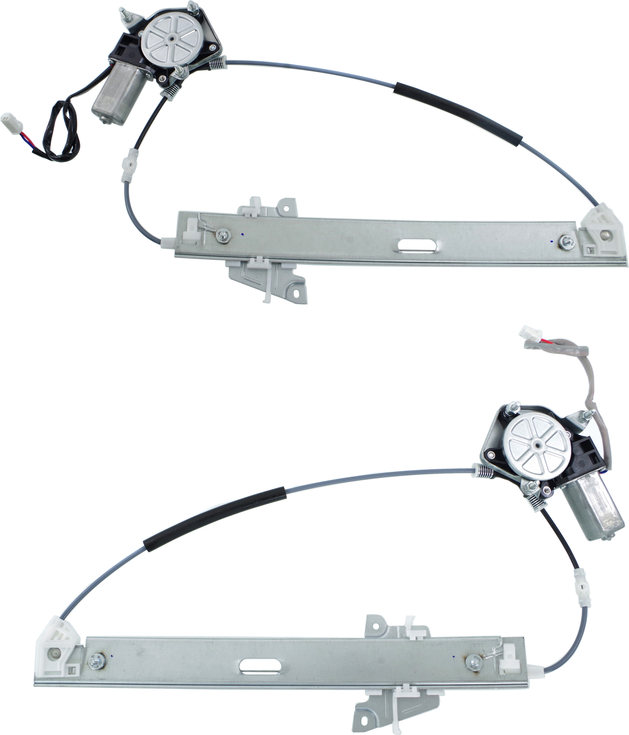 AM MPV 00-06 REAR WINDOW REGULATOR RH AND LH Power w Motor SKU SET REPM491737 Partslink MA1550113 MA1551113 OEM LC6272590A PFM LC6273590A PFM