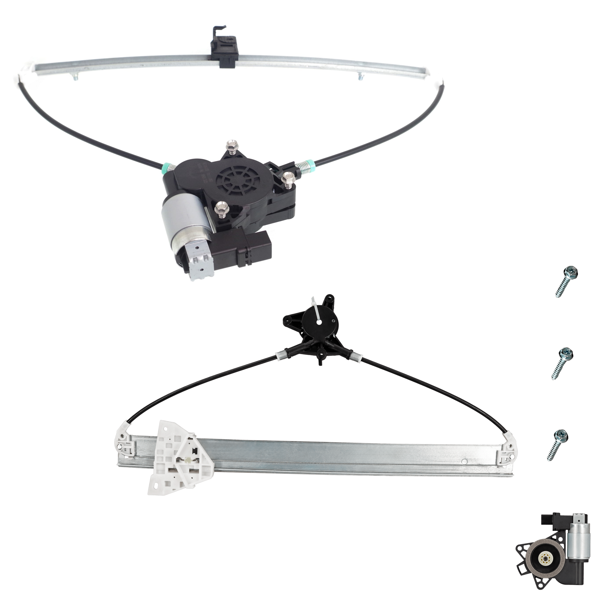 AM CX 7-07-12 FRONT AND REAR WINDOW REGULATOR RH Power w Motor SKU SET REPM491749 A Partslink MA1351130 MA1357101 MA1551121 MA1356102 OEM EG2158590B PFM G22C5858XF EG21