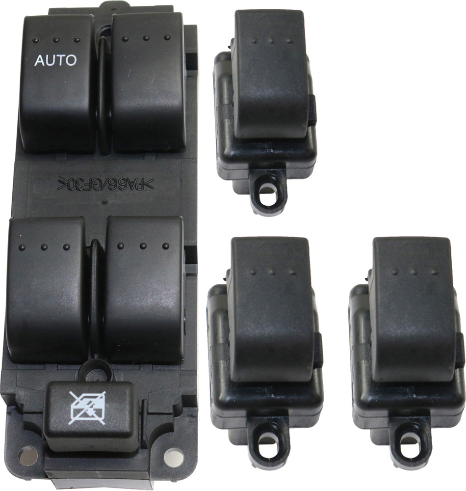 AM 3-04-09 FRONT AND REAR WINDOW SWITCH RH AND LH Set of 4 SKU SET REPM505231-4 OEM 1S15665 BN8F66350 BN8F66350A D