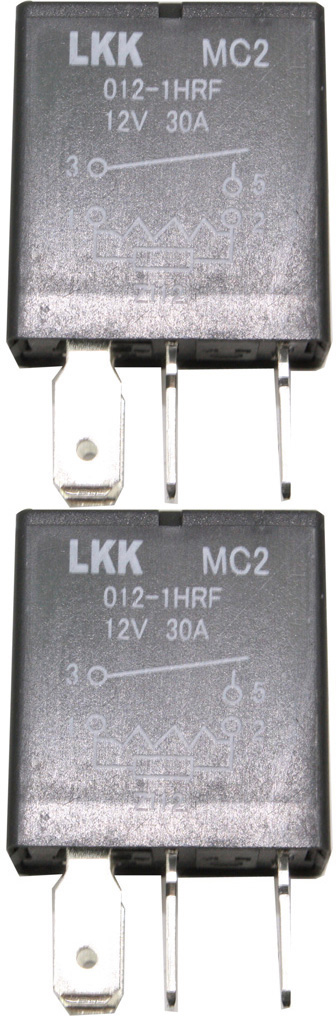 AM NSX 91-05 MUSTANG 05-14 ENCORE 13-19 RELAY 30 amps 12V blade terminal type Set of 2 SKU SET REPM507803-2 OEM MB629085