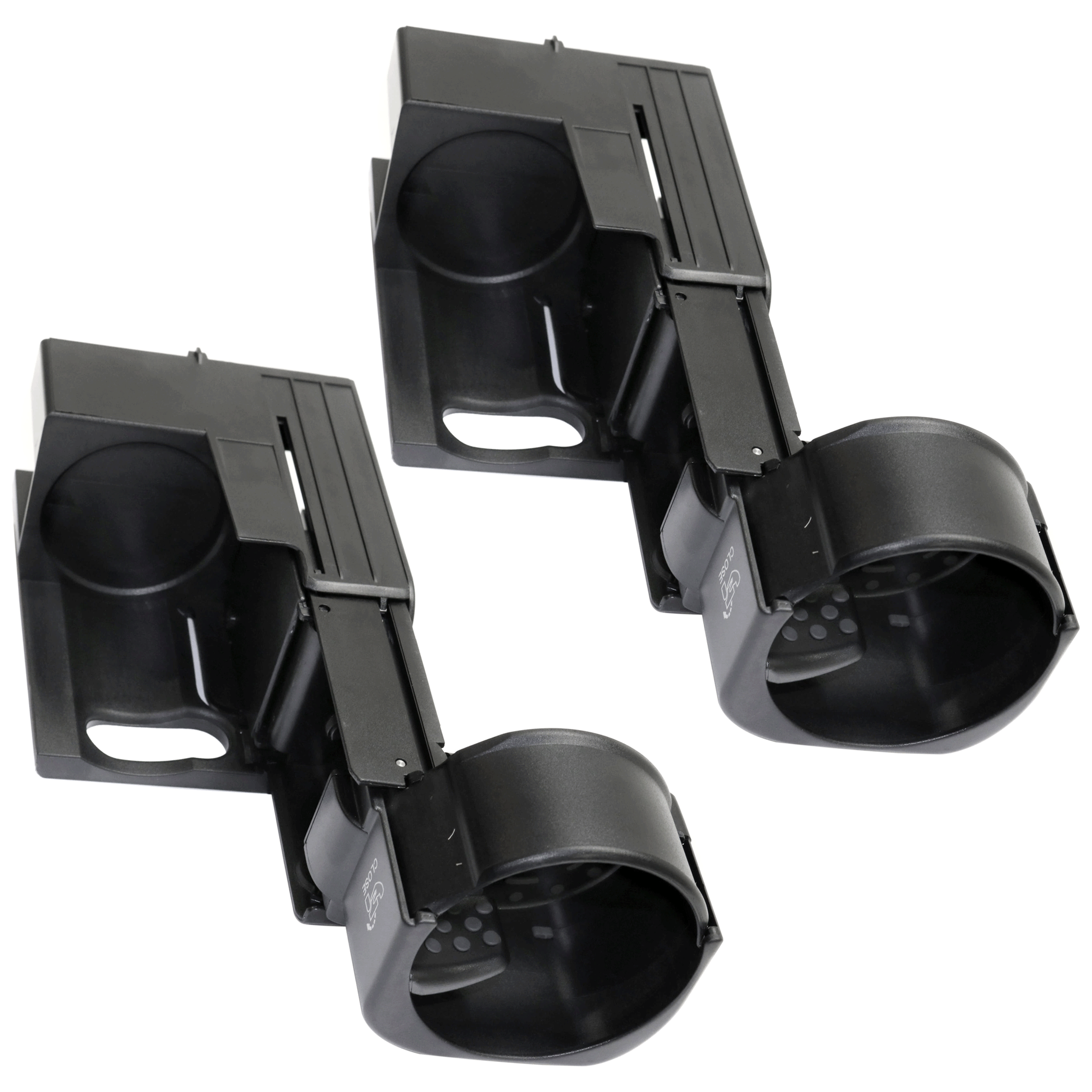 AM E CLASS 03-09 CL CLASS 06-11 FRONT CUP HOLDER Set of 2 Black Plastic Press In attachment Style SKU SET REPM509102-2