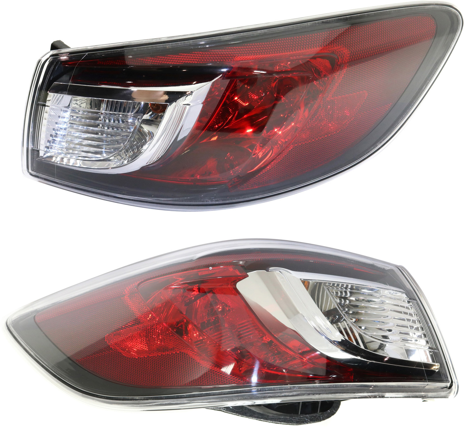 AM MAZDA 3-10-13 TAIL LAMP RH AND LH Outer Assembly Halogen Standard Type Sedan CAPA SKU SET REPM730129Q Partslink MA2801144C MA2800144C OEM BBM451150G BBM451160G