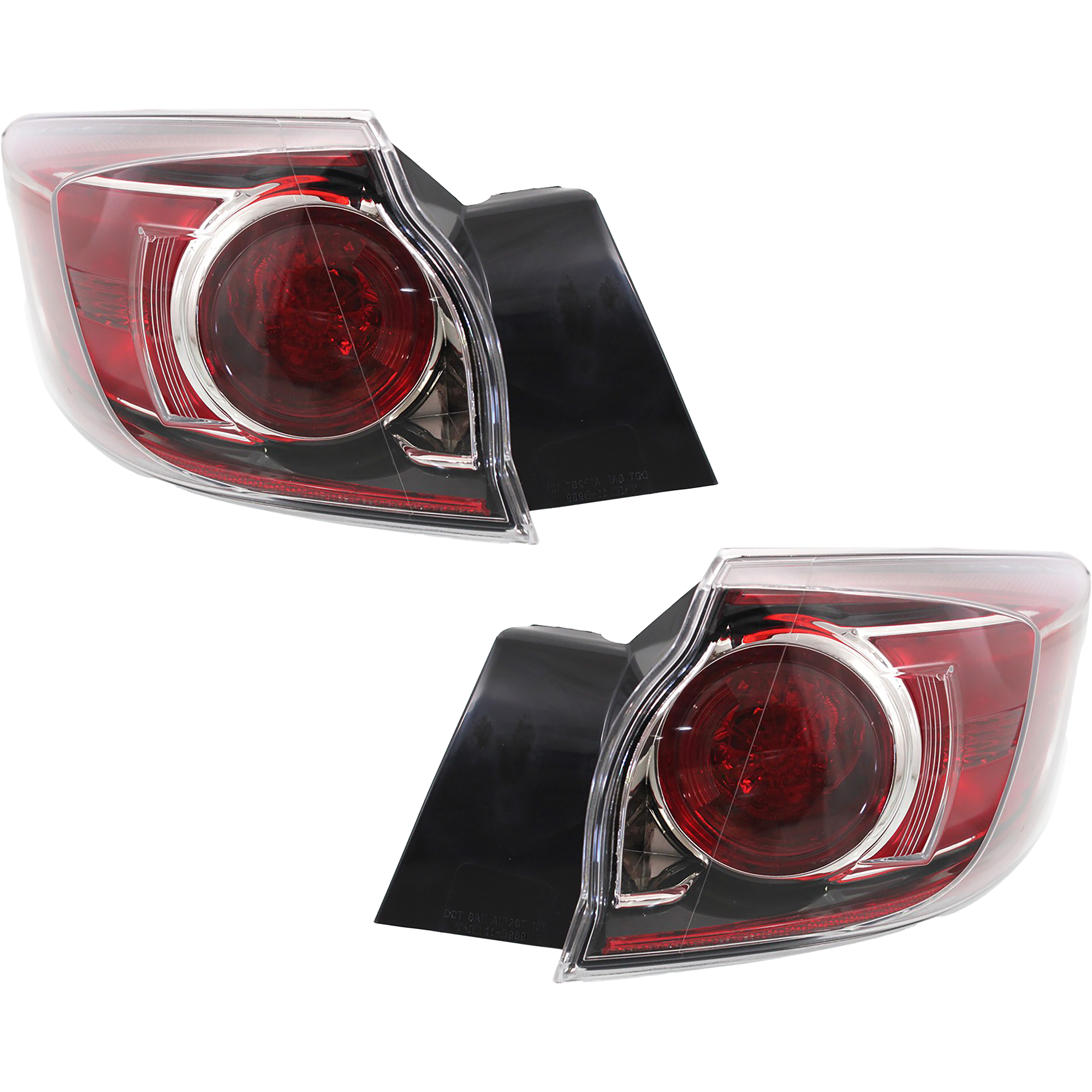 AM MAZDA 3-10-13 TAIL LAMP RH AND LH Outer Assembly Halogen Standard Type Hatchback SKU SET REPM730195 Partslink MA2801147 MA2800147 OEM BBN751150D BBN751160D